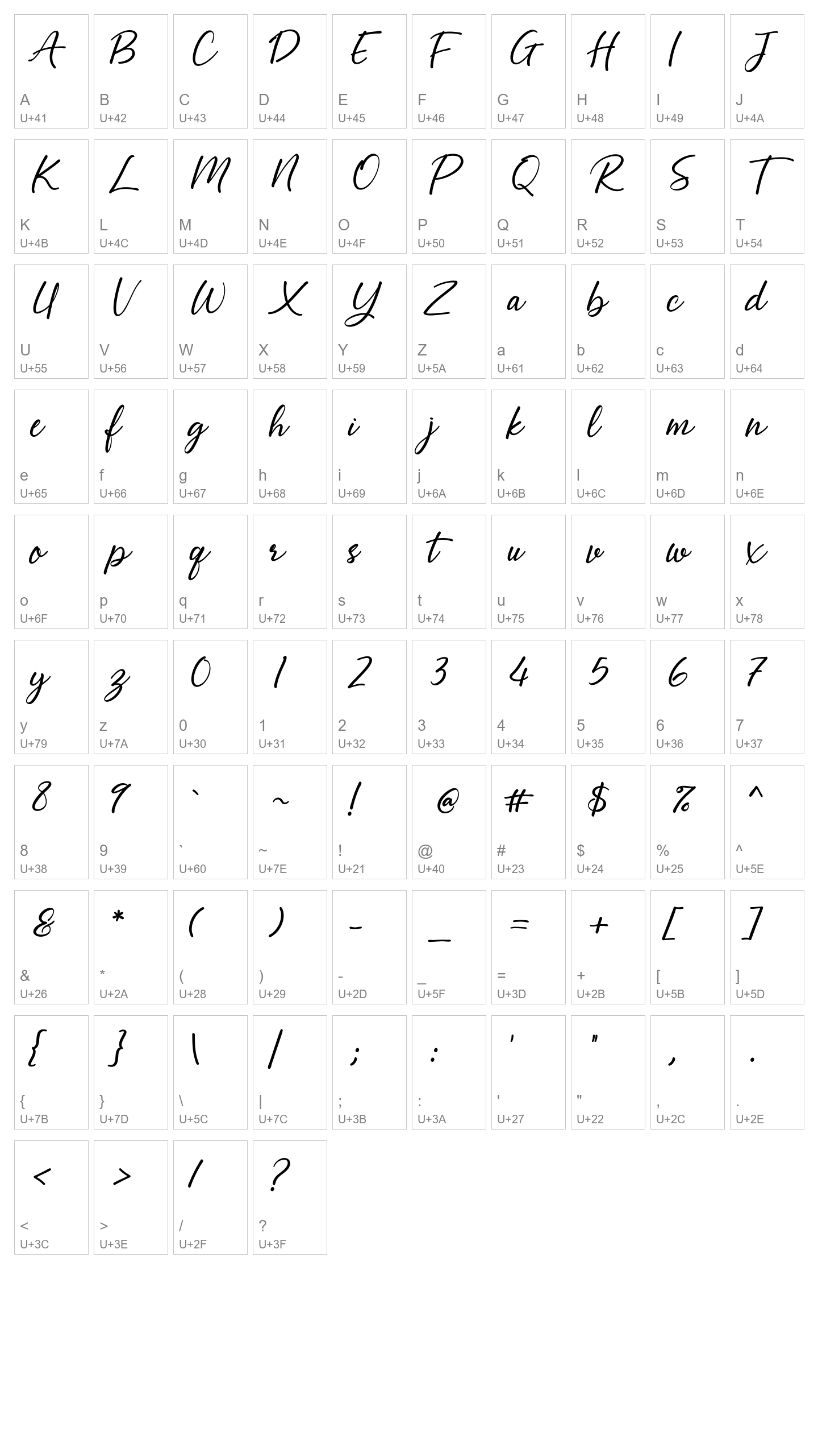 Character Map Image