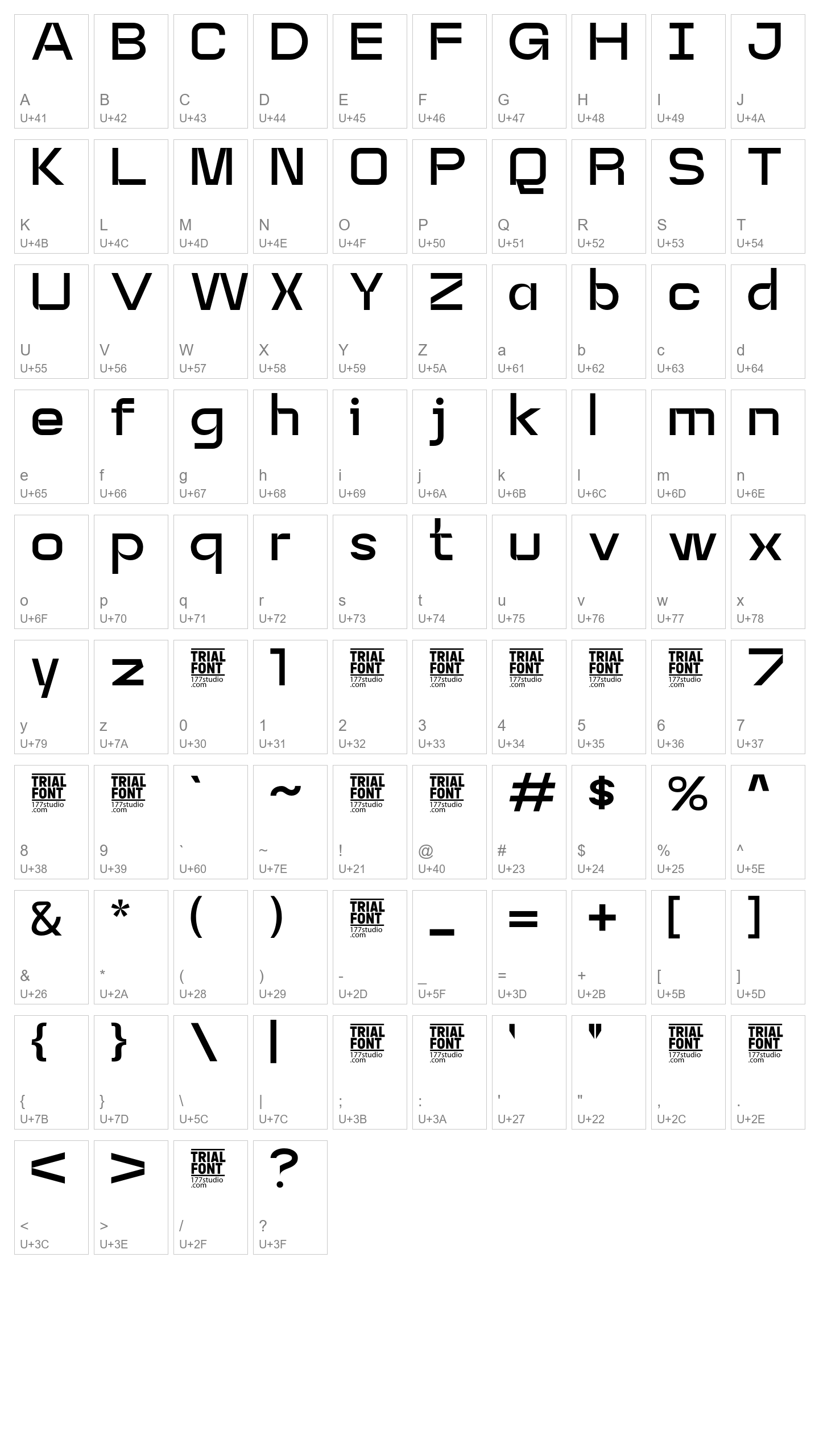 Character Map Image