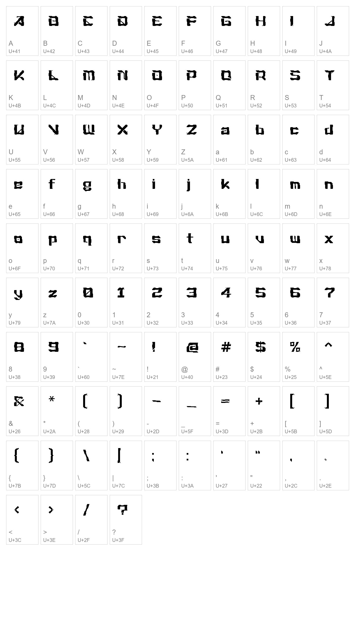Character Map Image