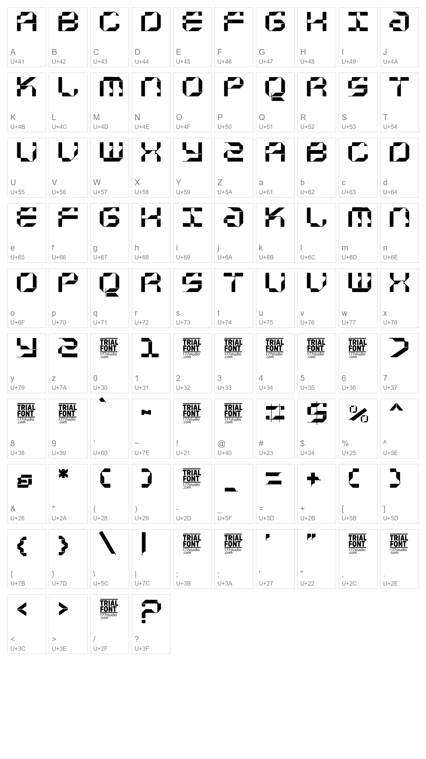 Character Map Image