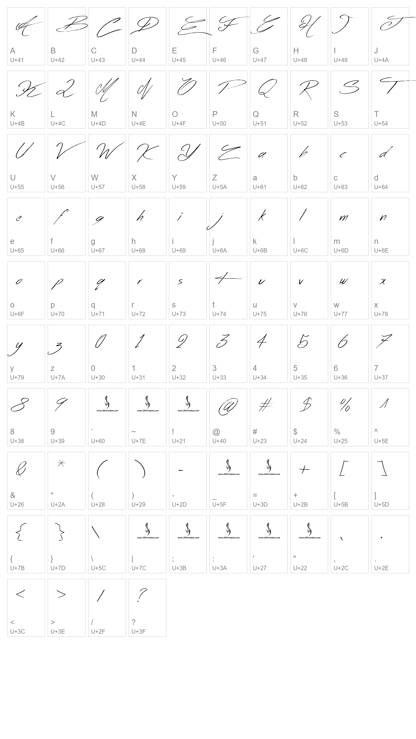 Character Map Image