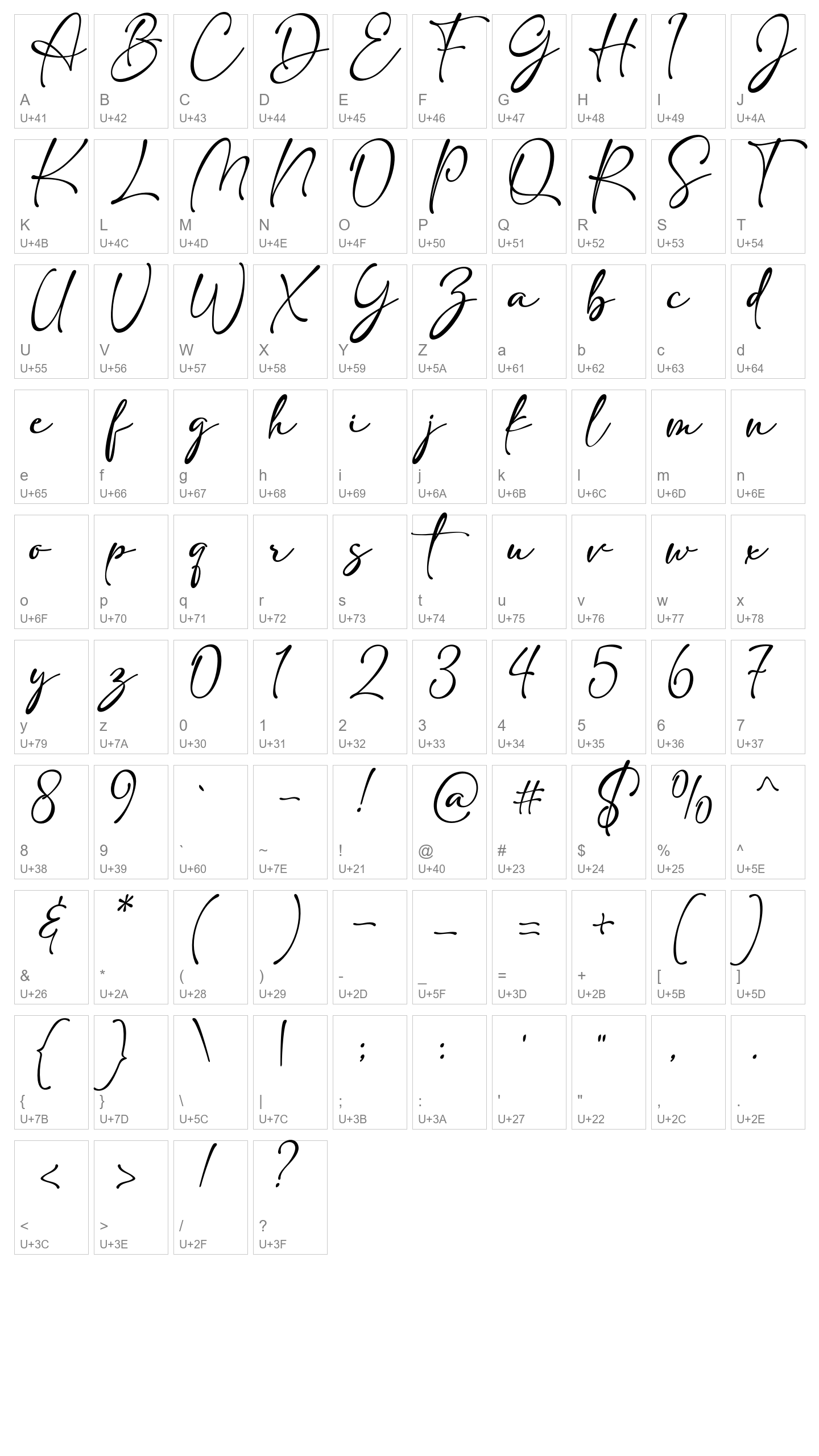 Character Map Image