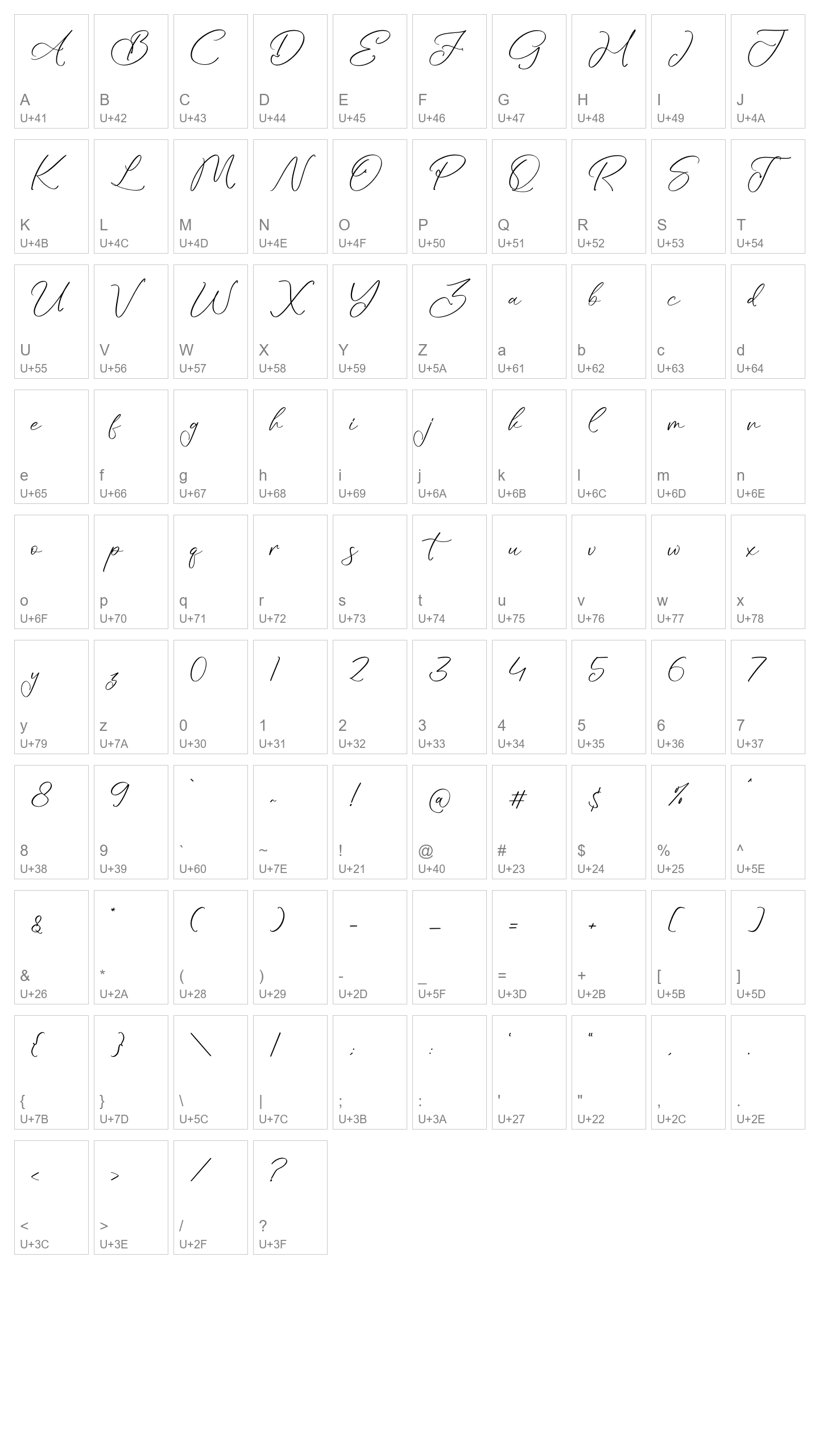 Character Map Image