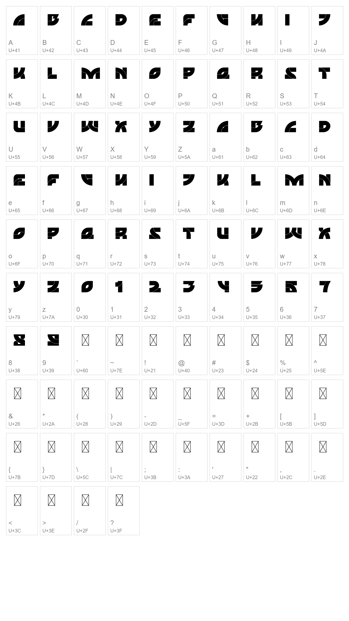 Character Map Image