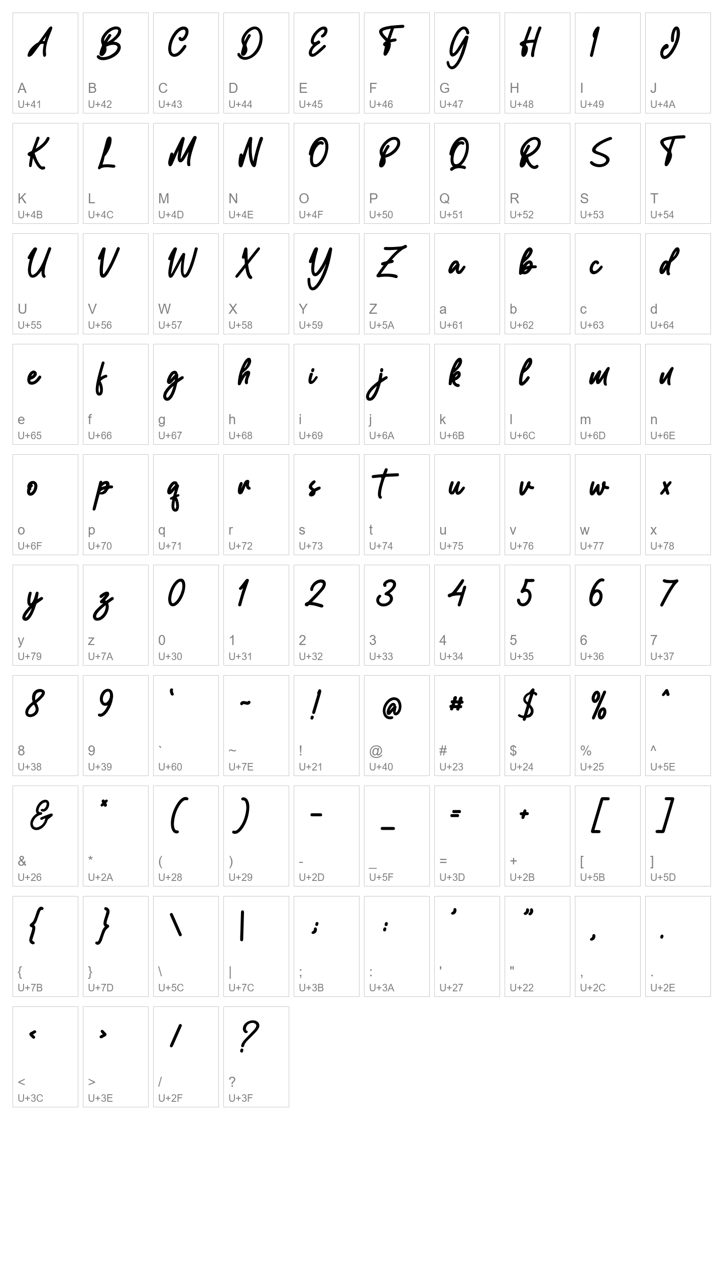 Character Map Image