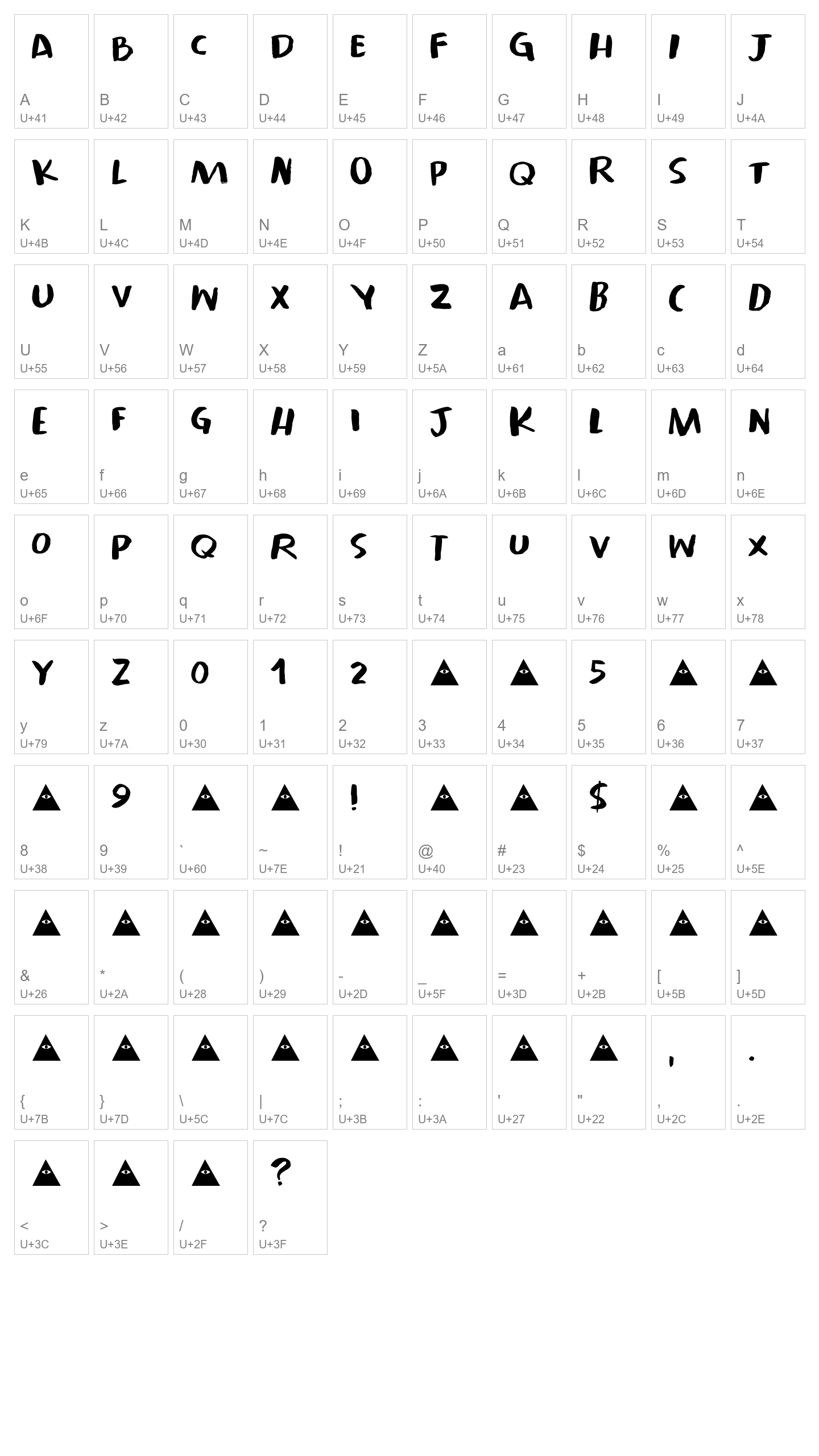 Character Map Image
