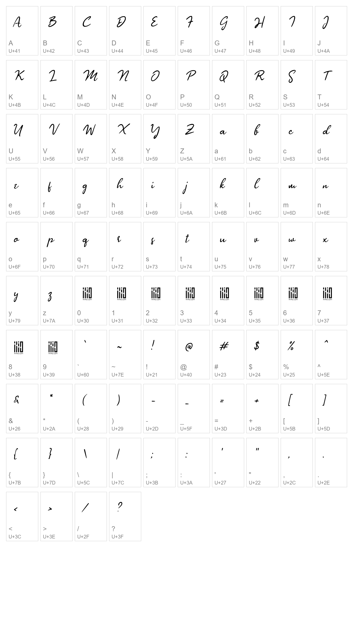 Character Map Image