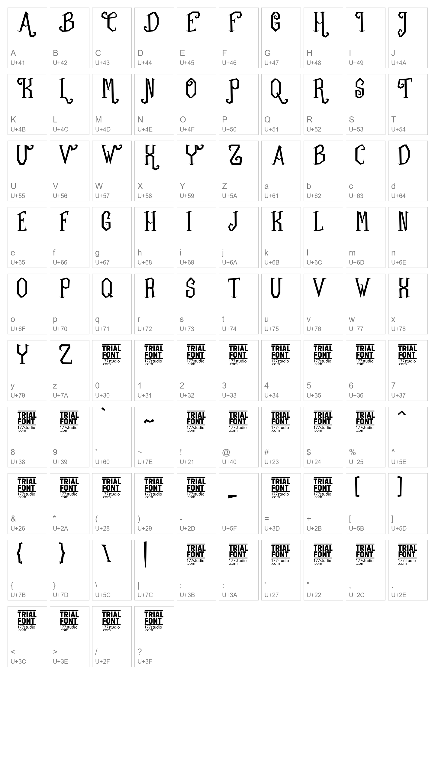 Character Map Image