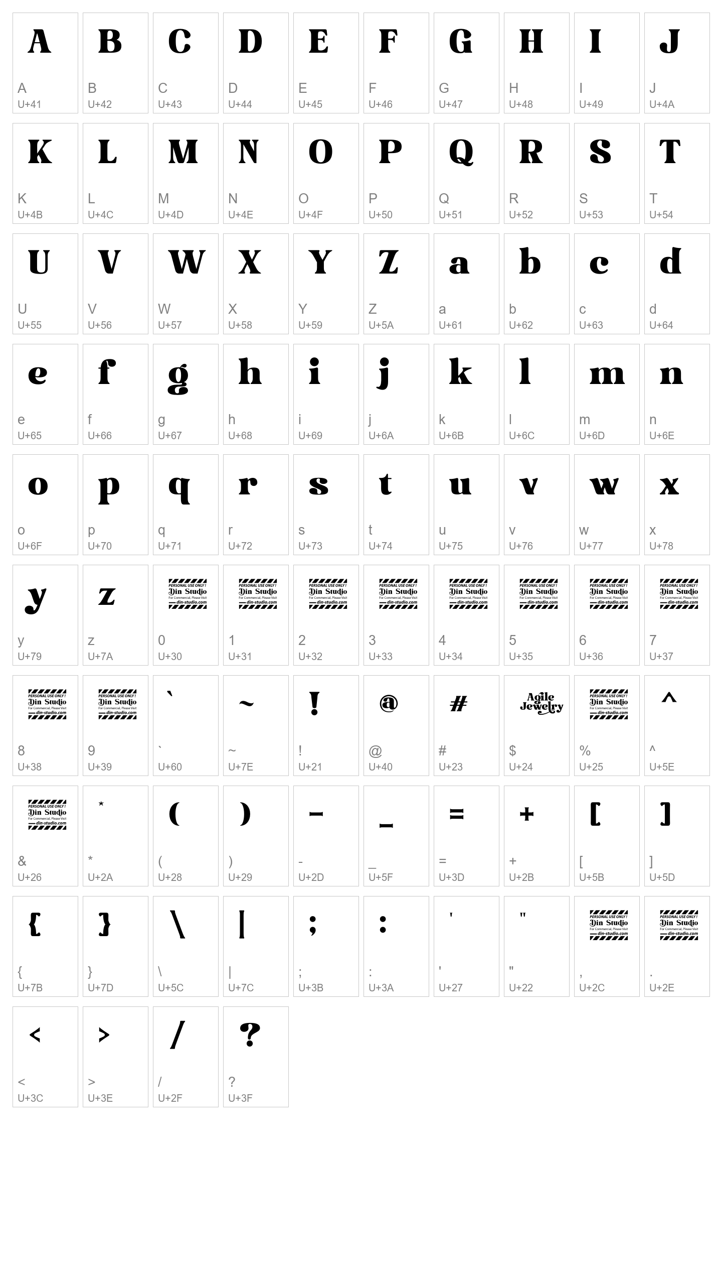 Character Map Image