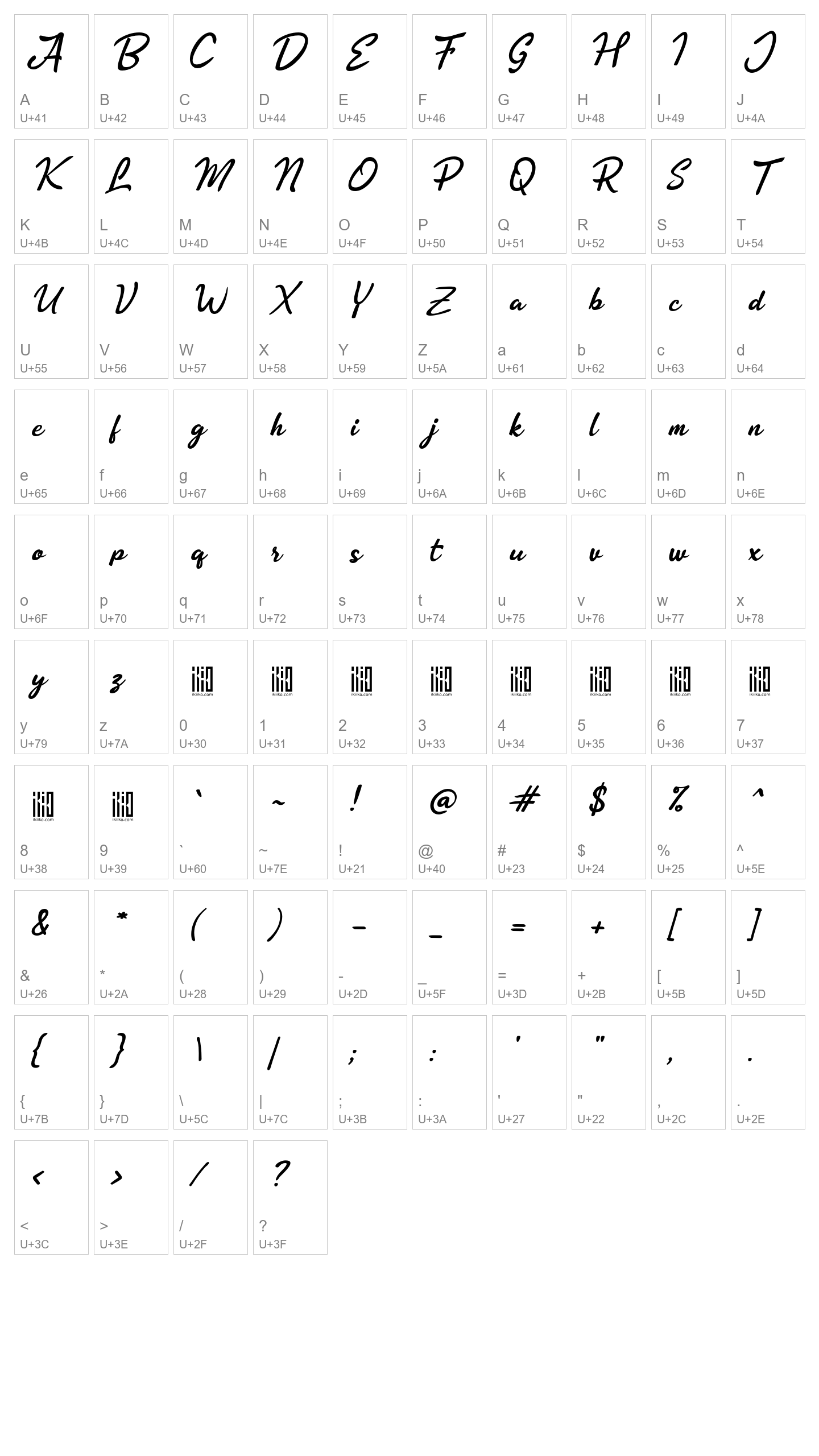 Character Map Image
