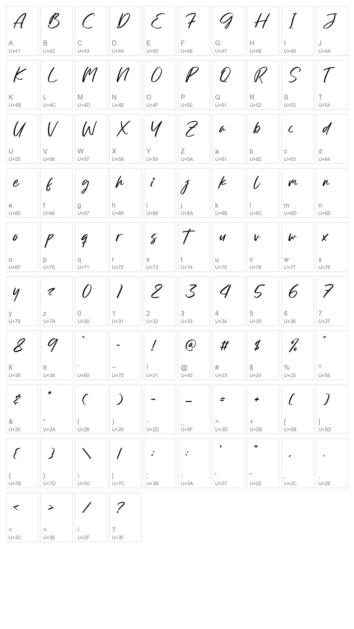 Character Map Image
