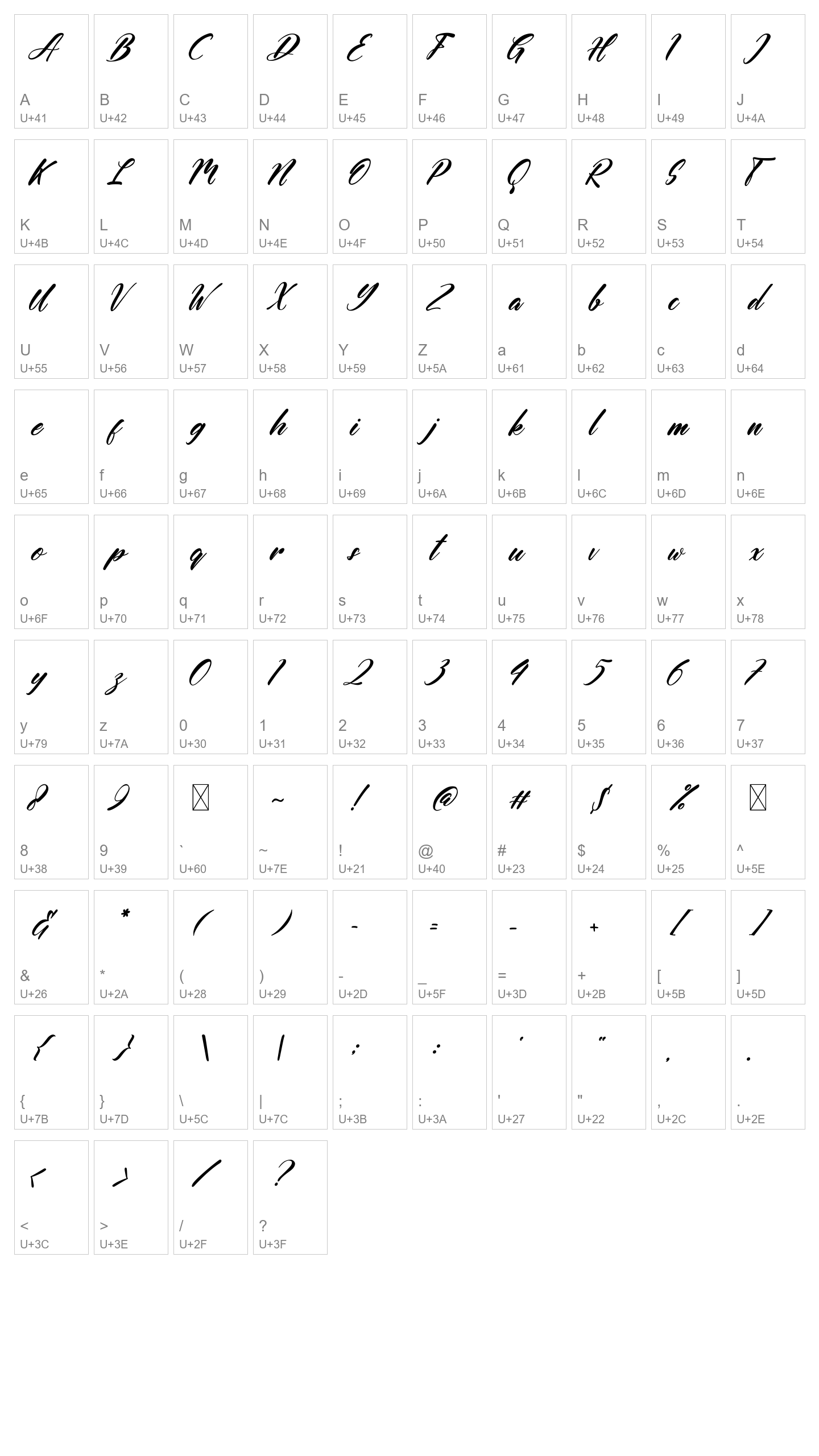 Character Map Image