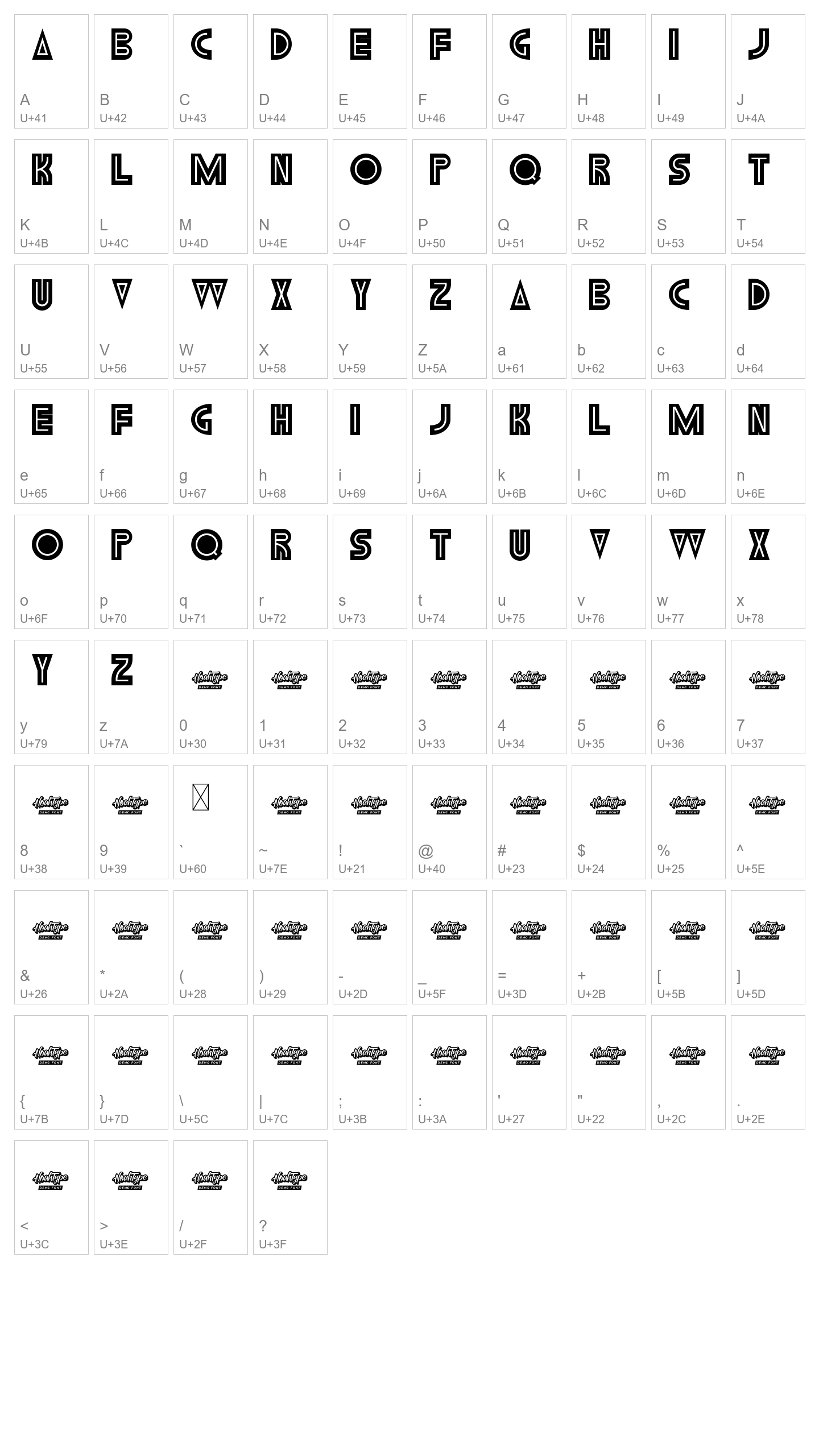 Character Map Image