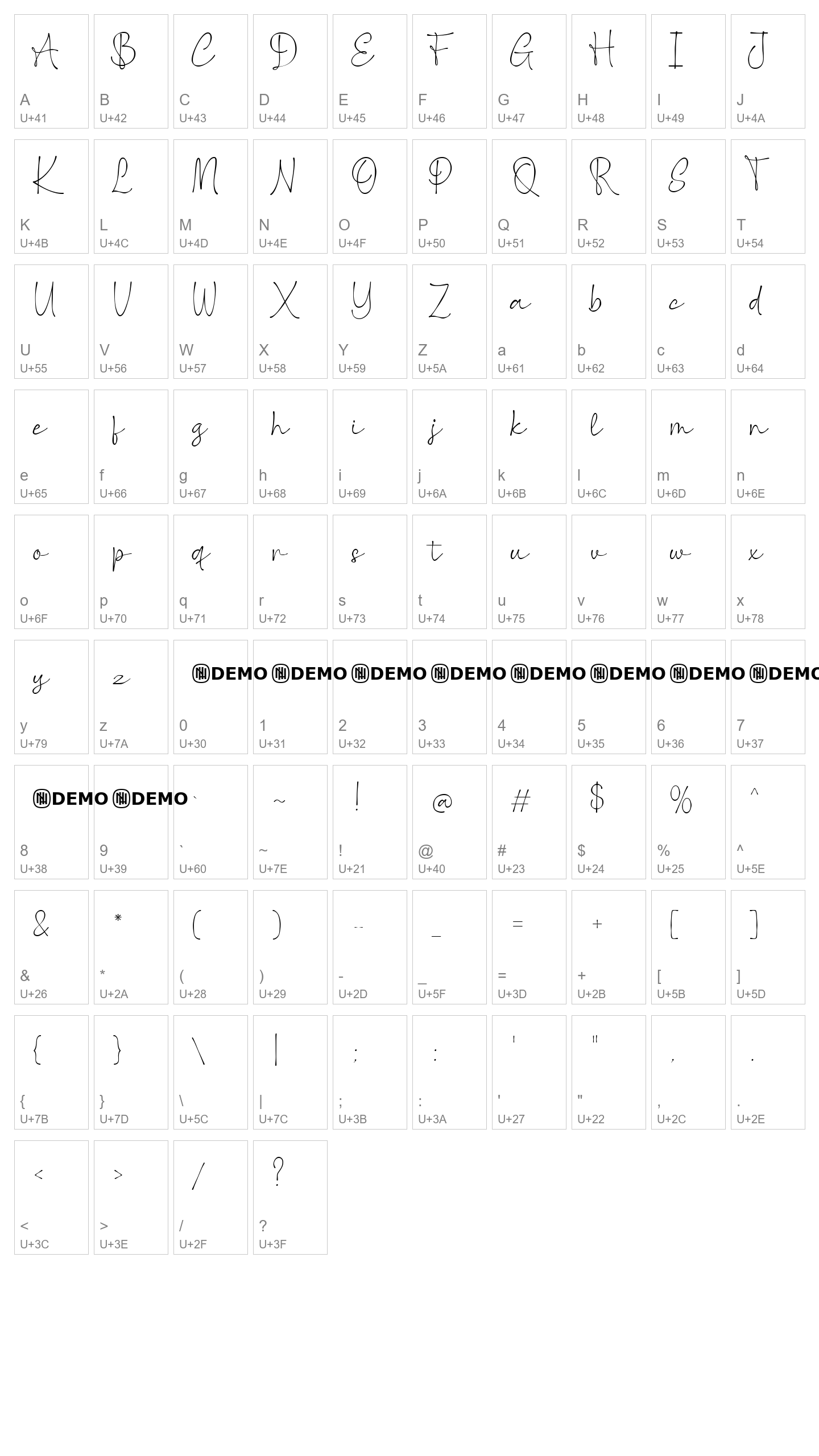Character Map Image