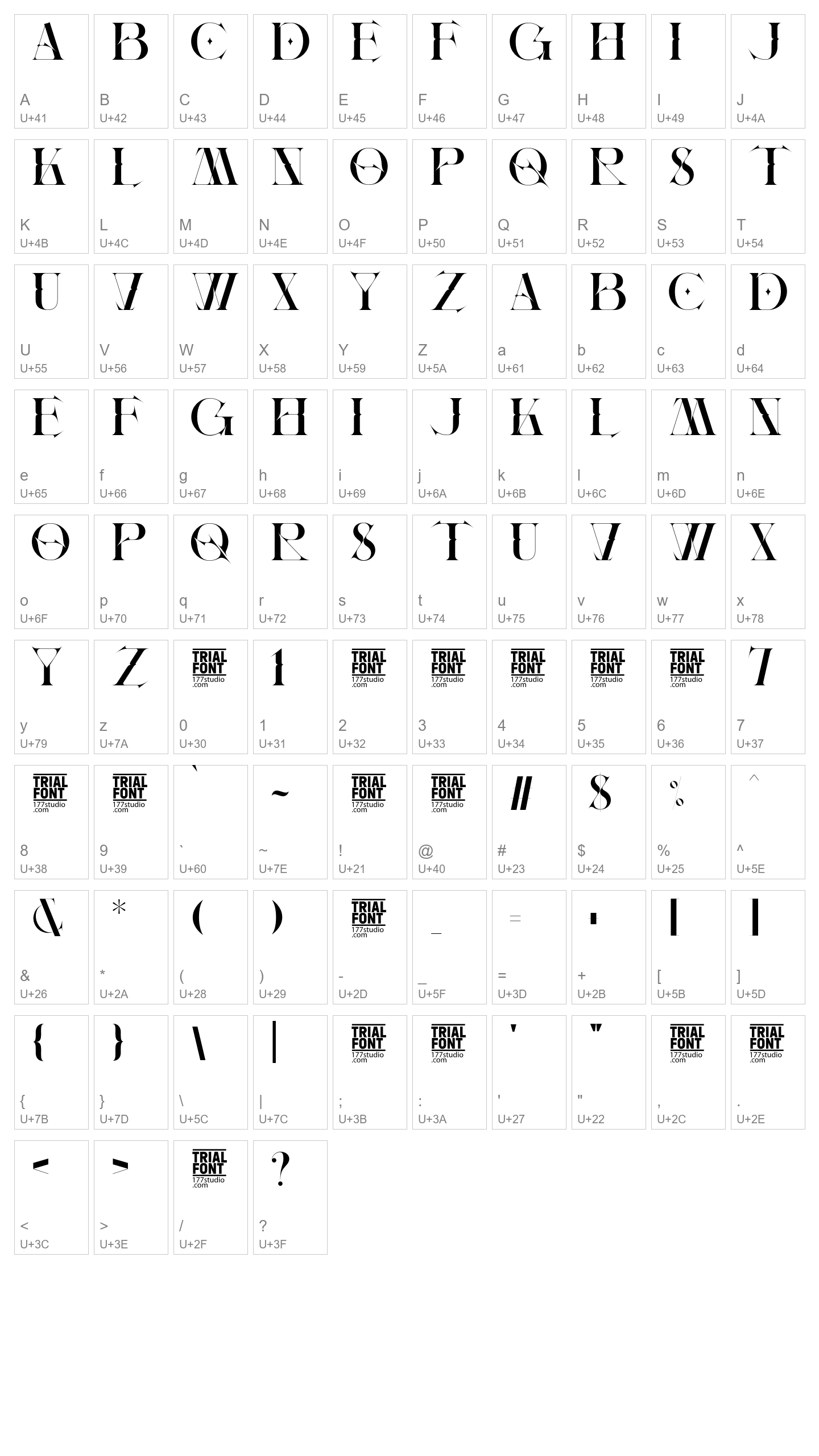 Character Map Image