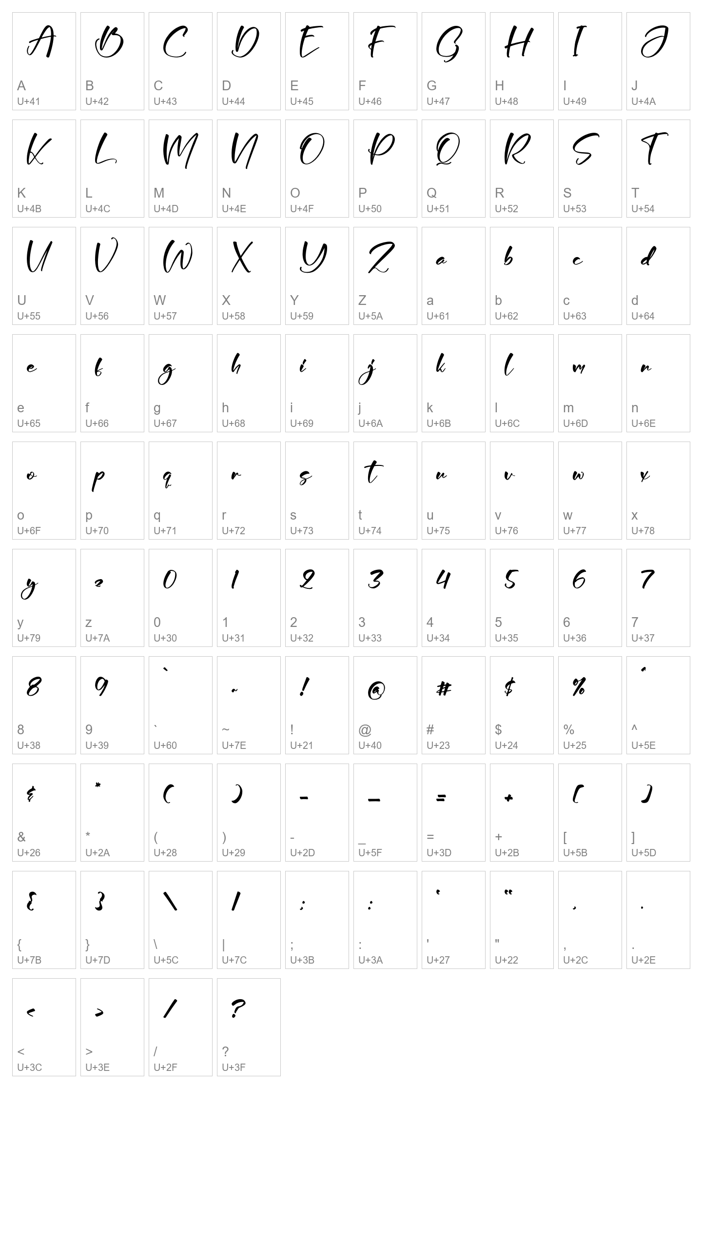 Character Map Image