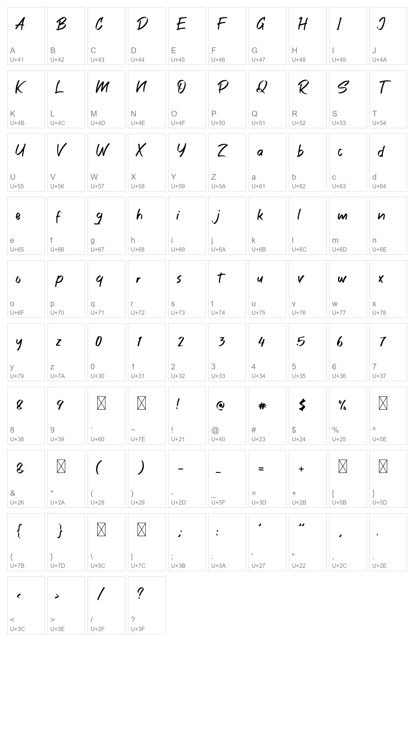 Character Map Image