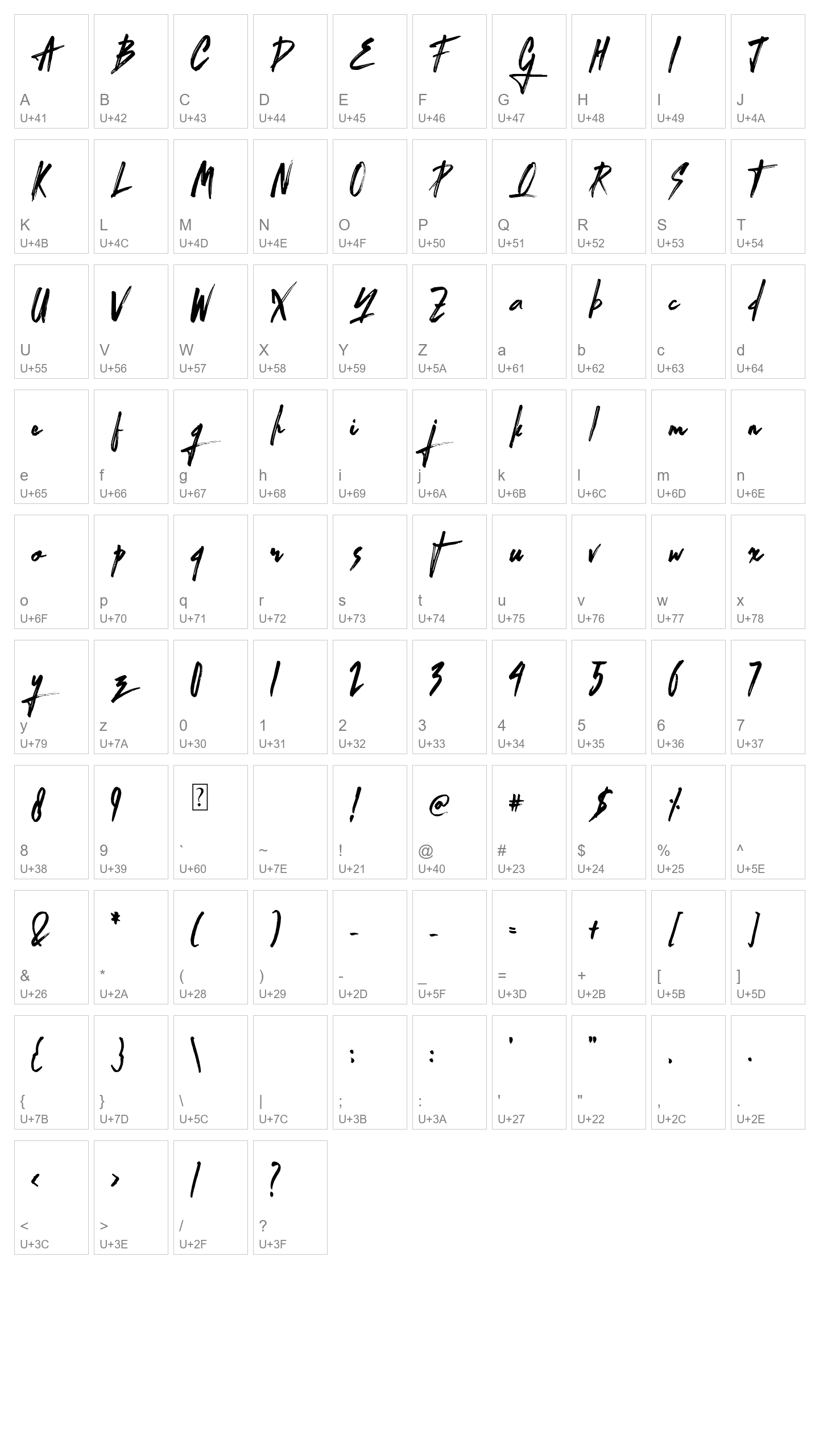 Character Map Image