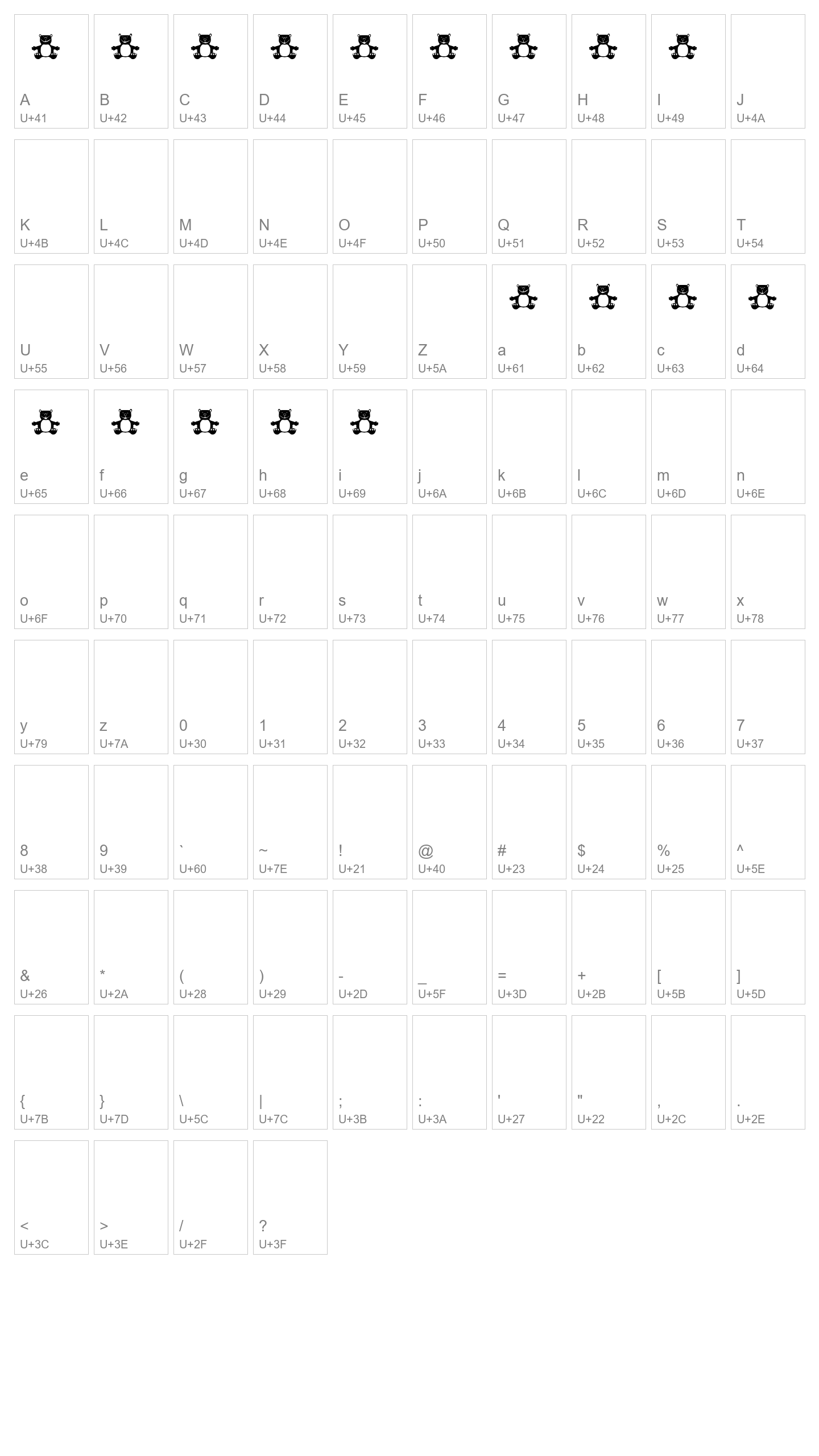 Character Map Image