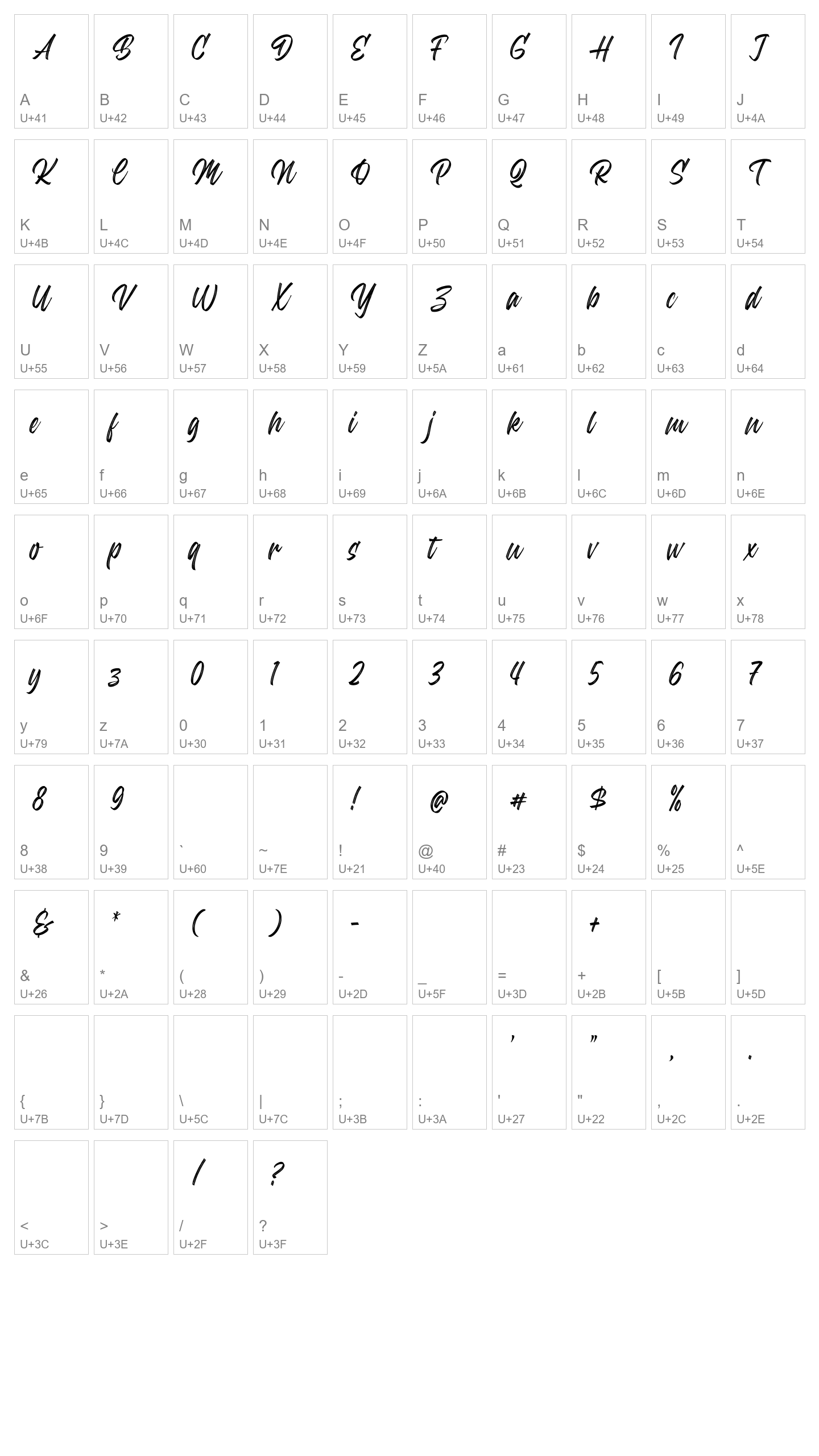 Character Map Image