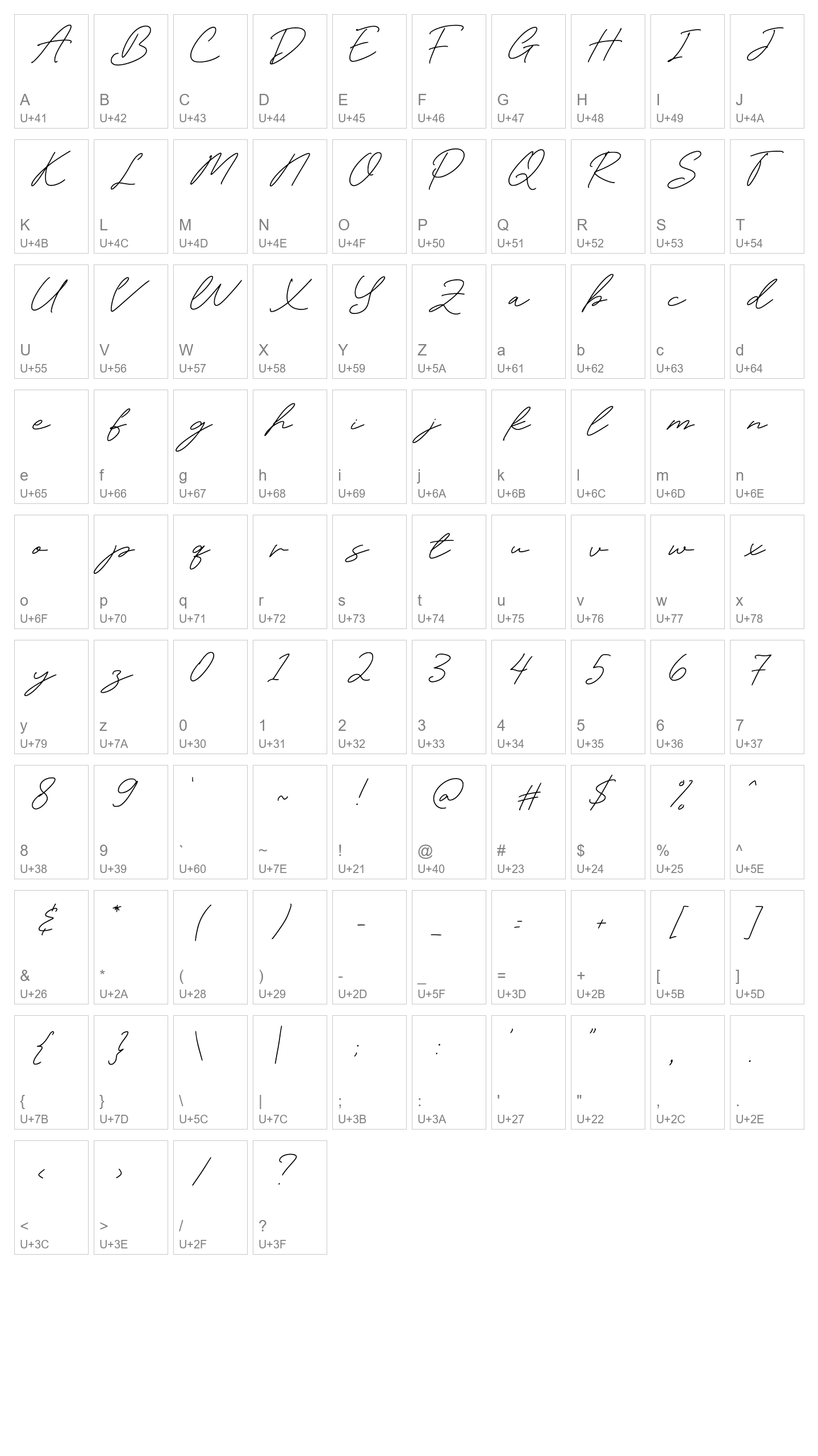 Character Map Image