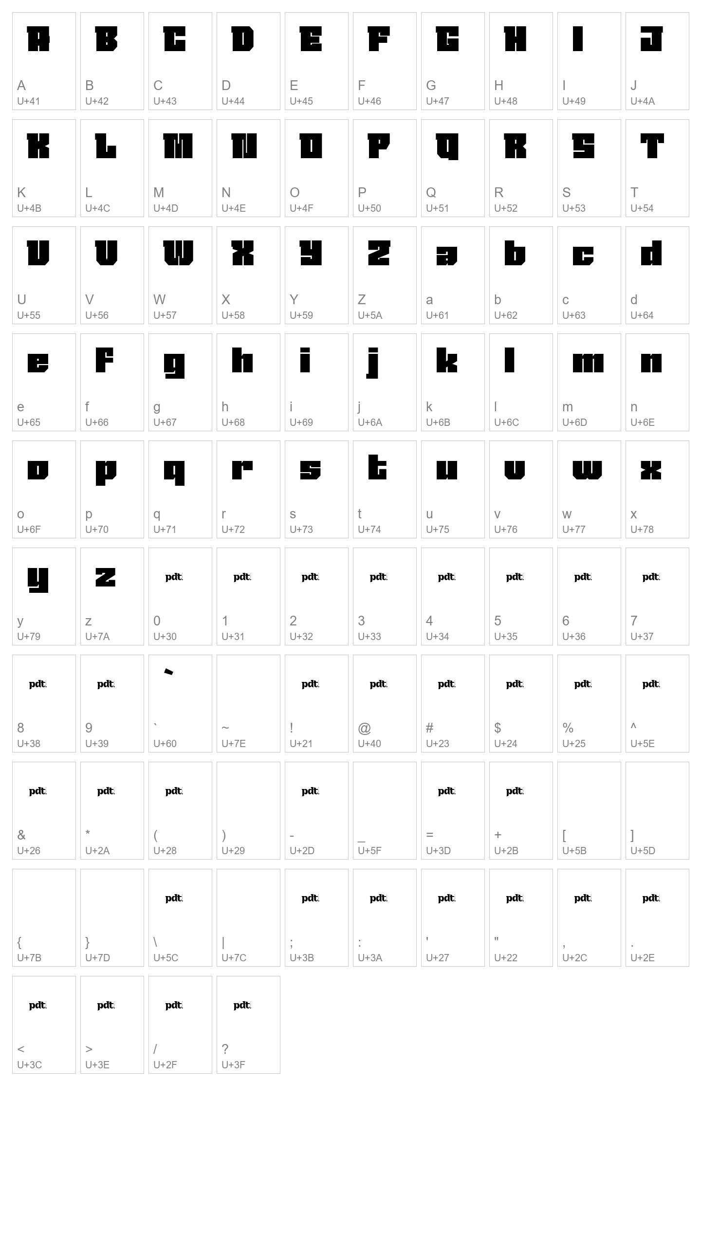 Character Map Image