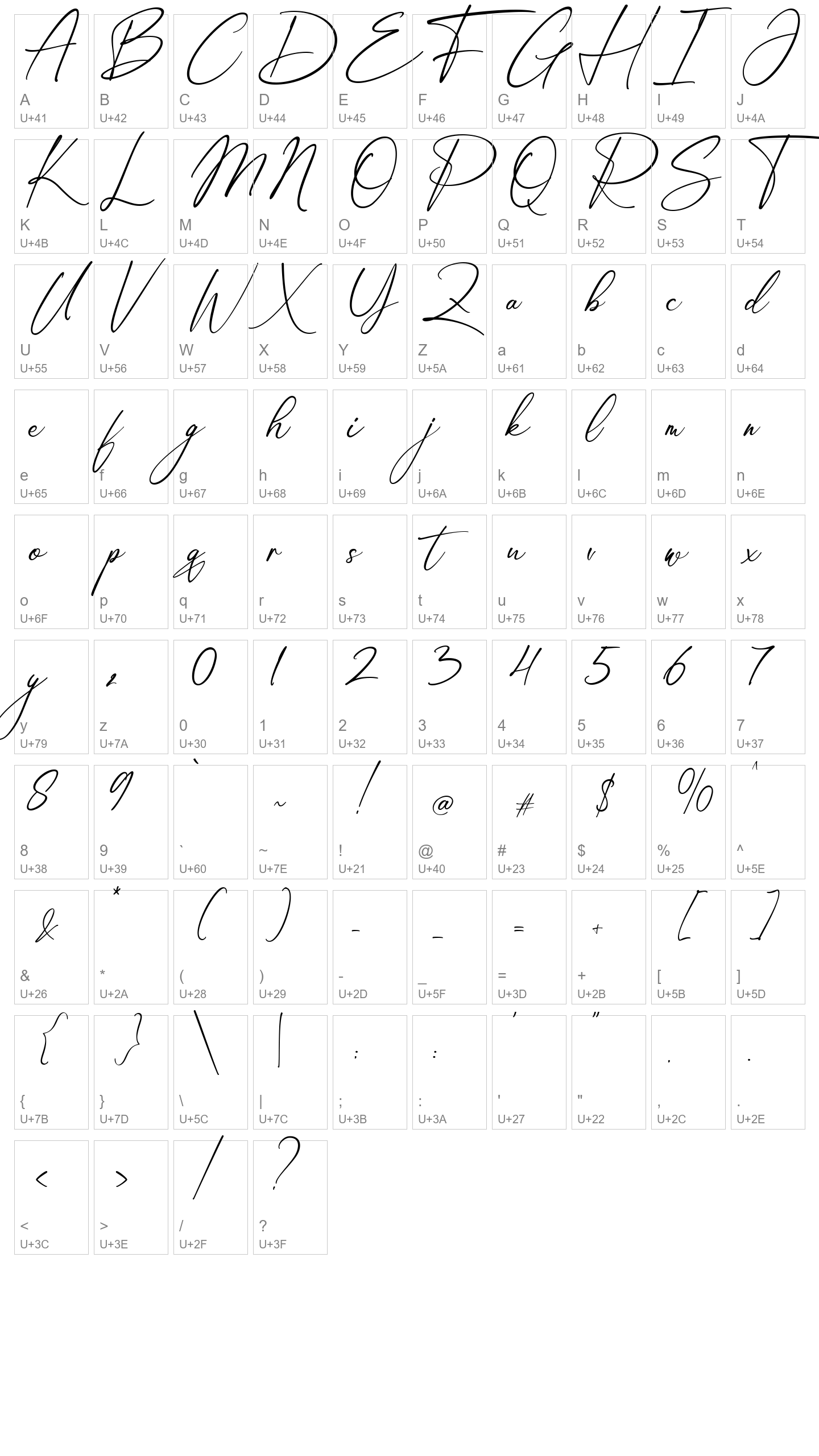 Character Map Image