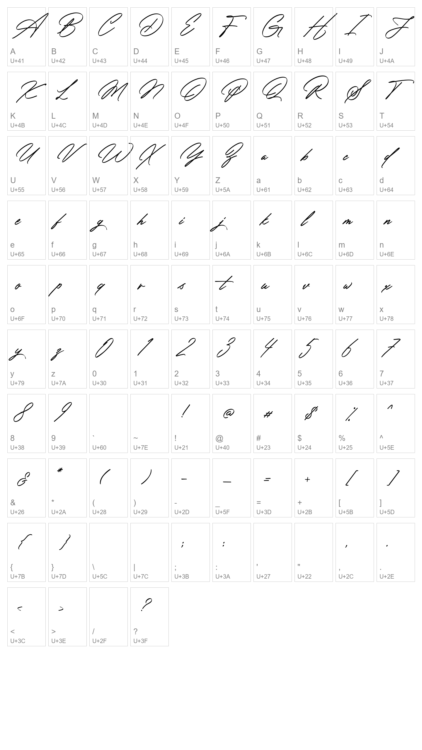 Character Map Image
