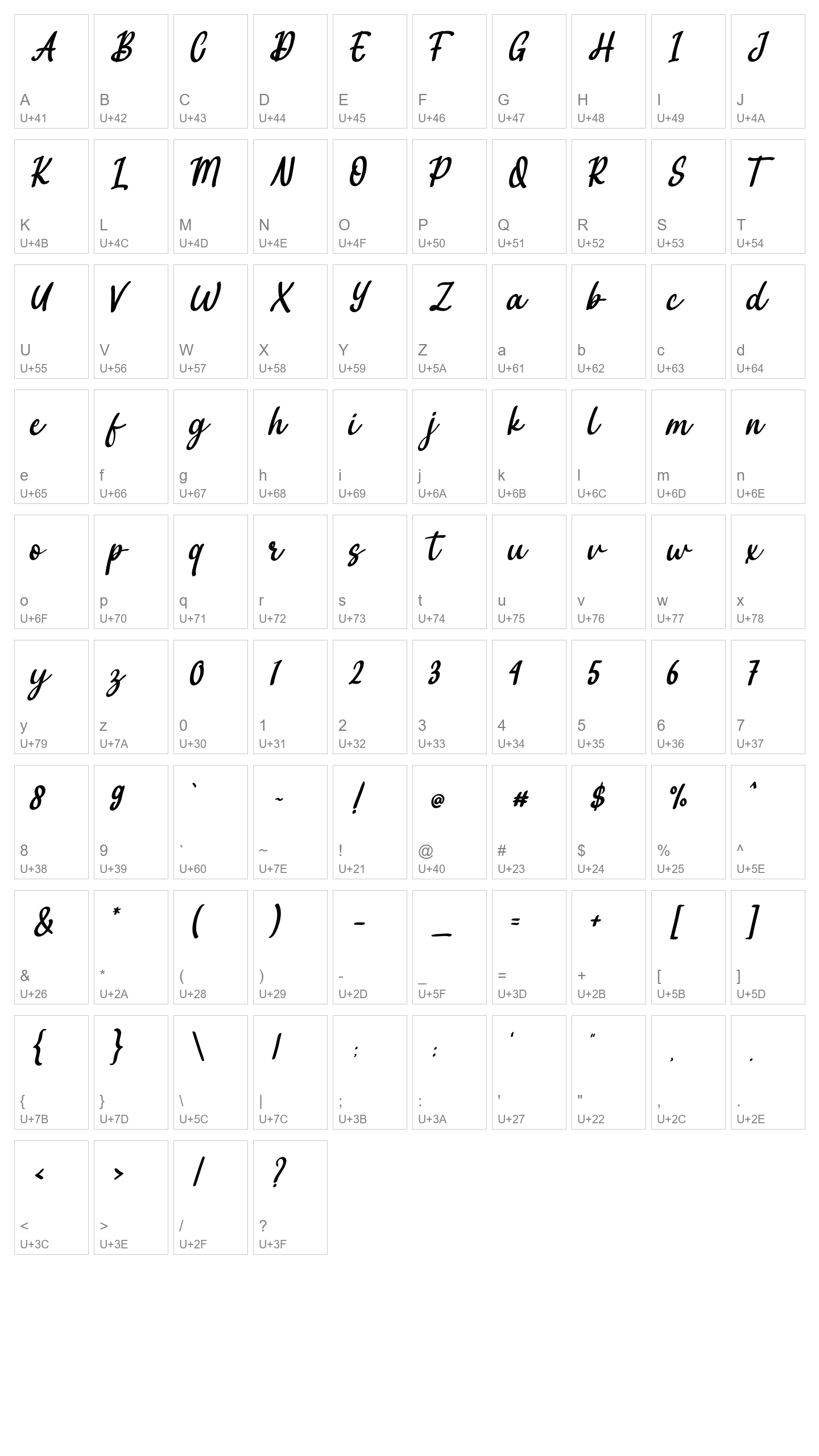 Character Map Image