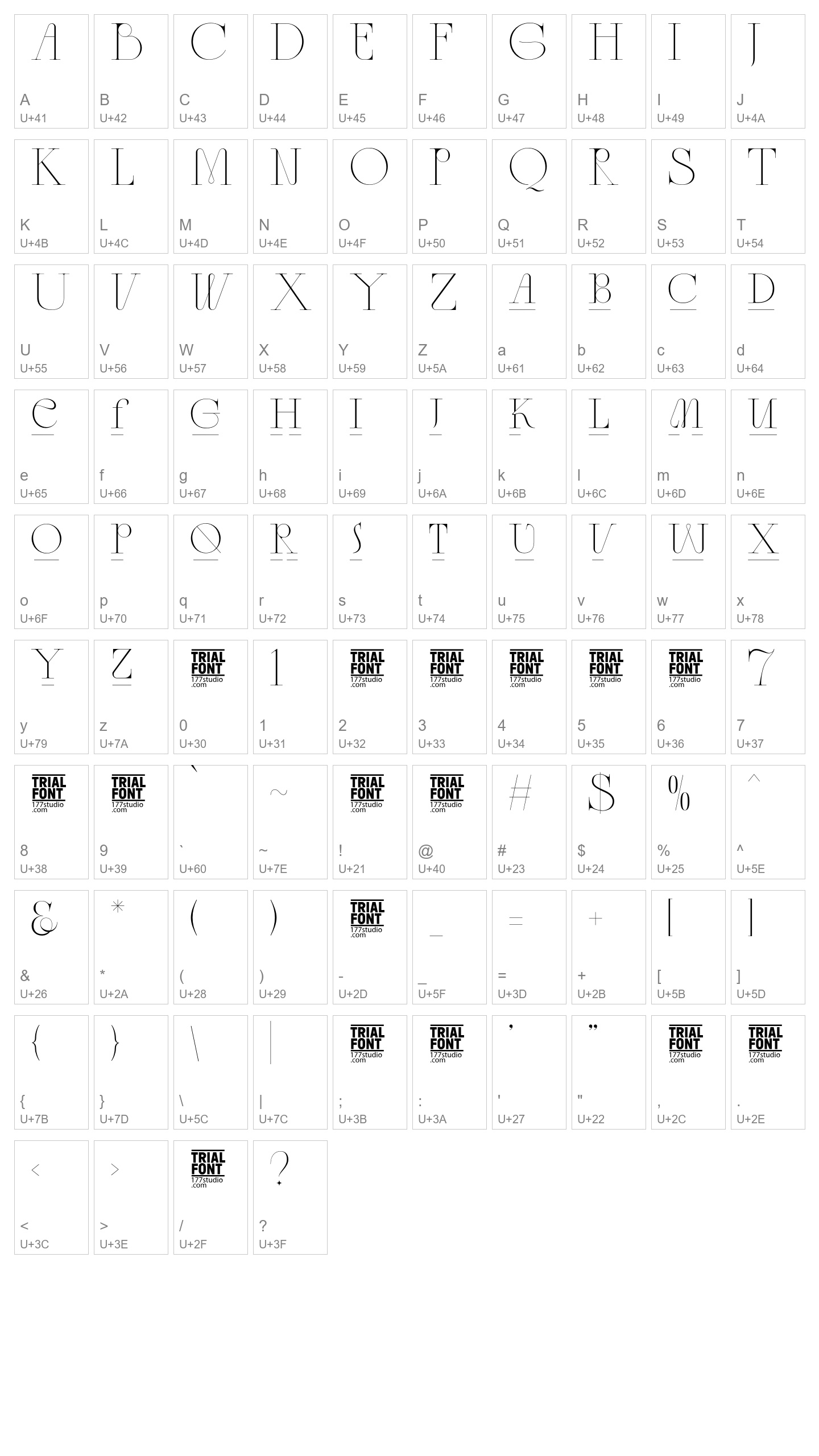 Character Map Image
