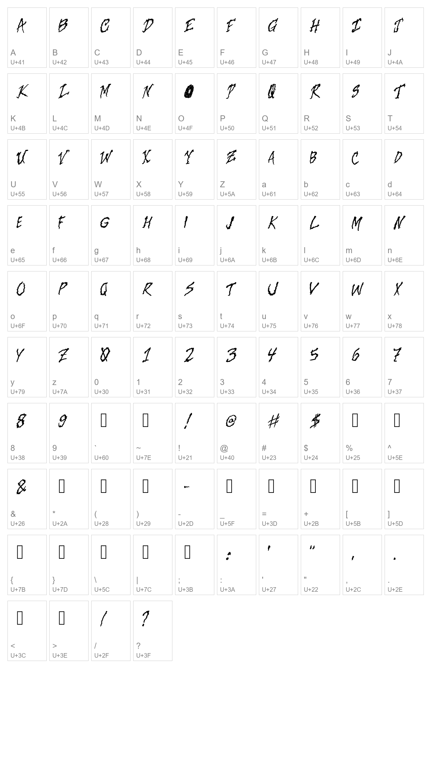 Character Map Image