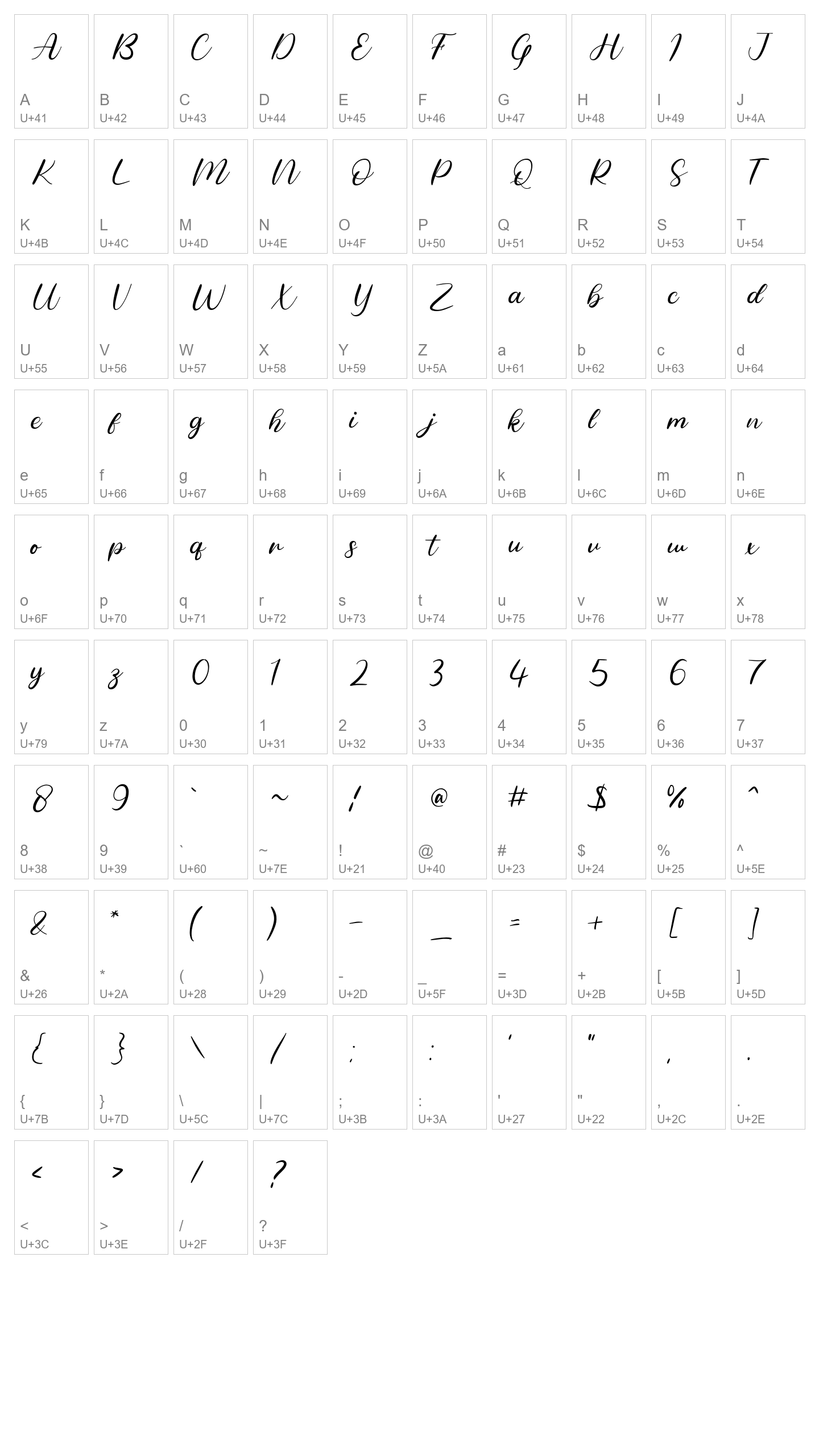 Character Map Image