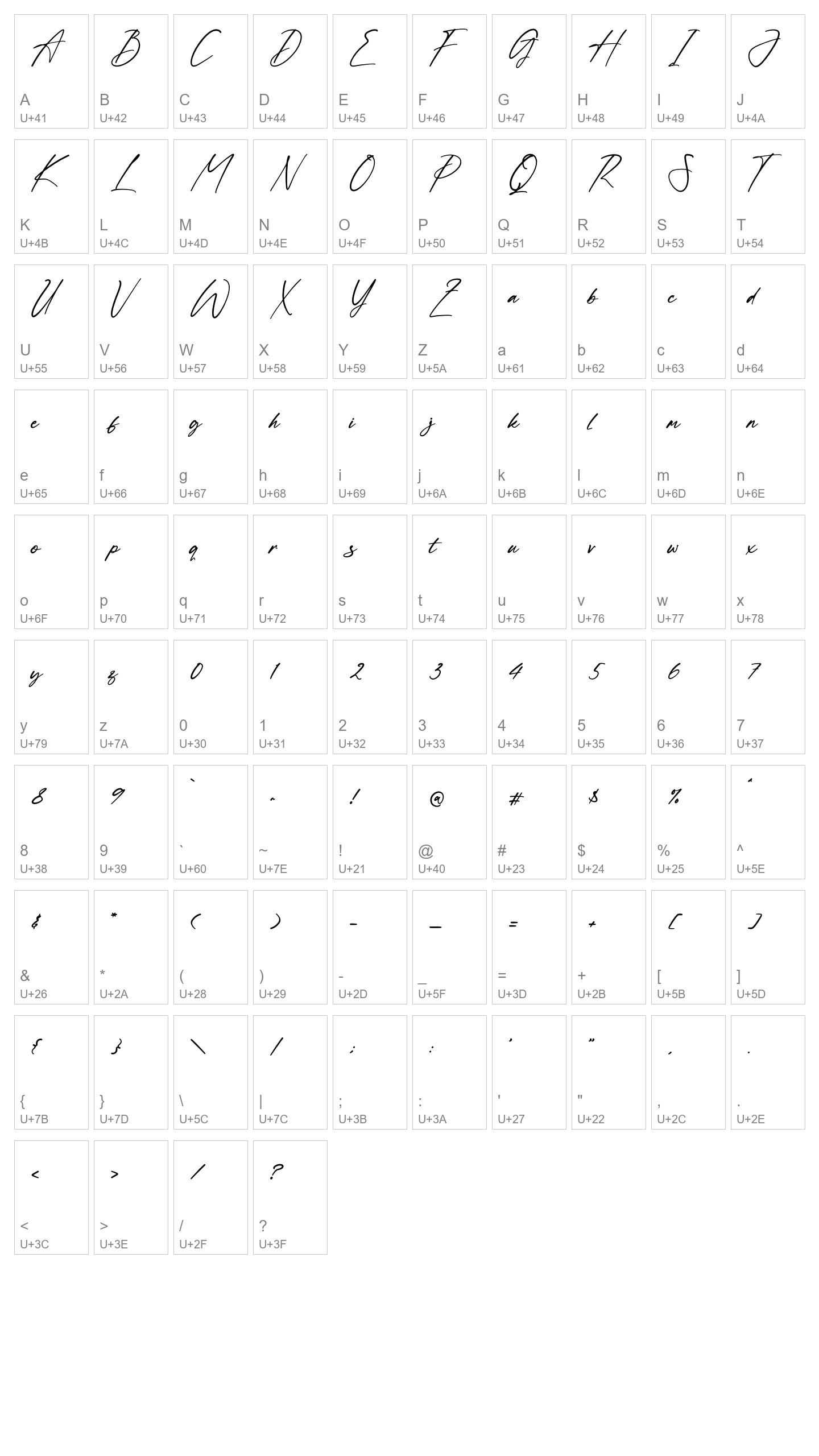 Character Map Image