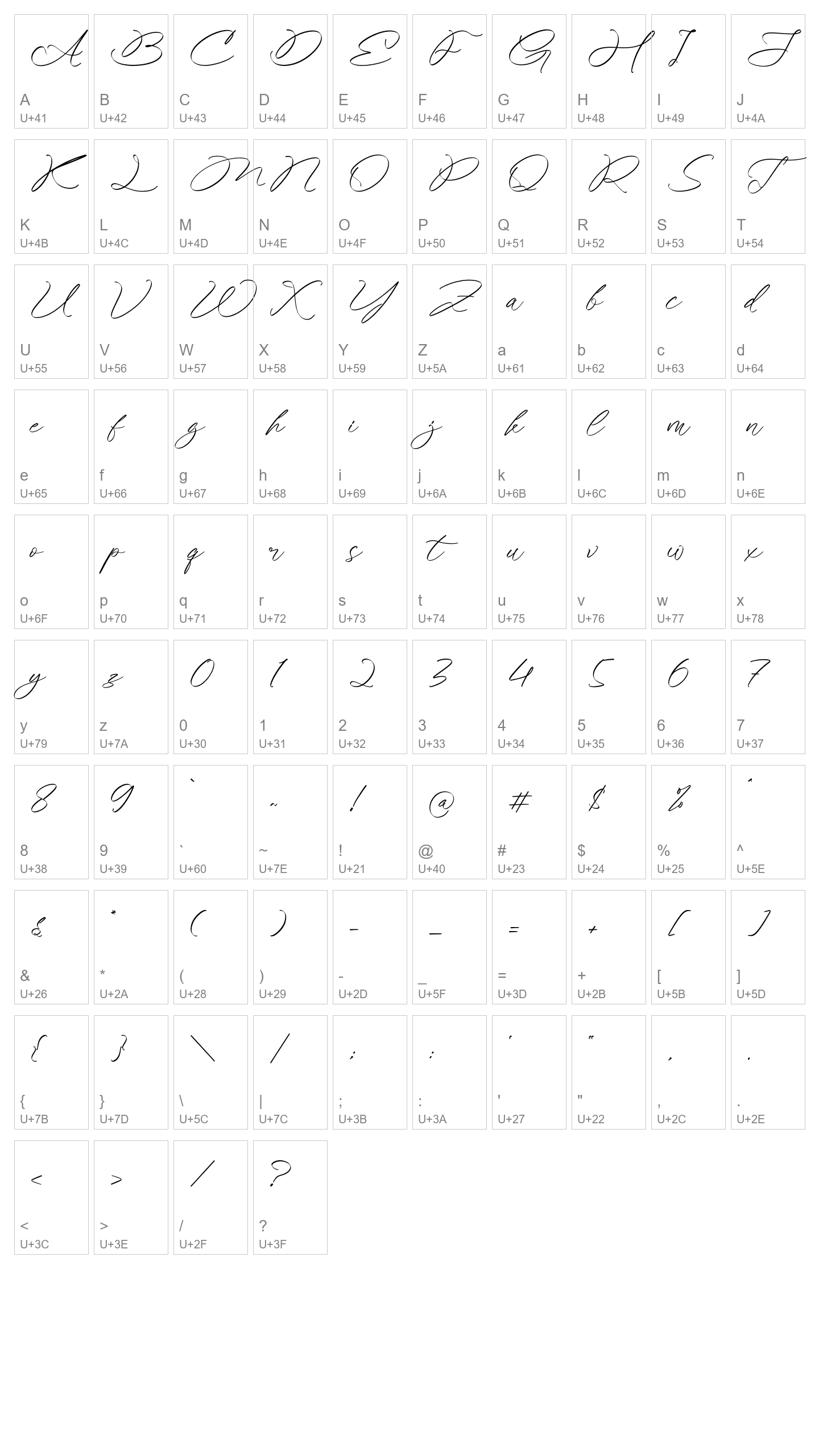 Character Map Image
