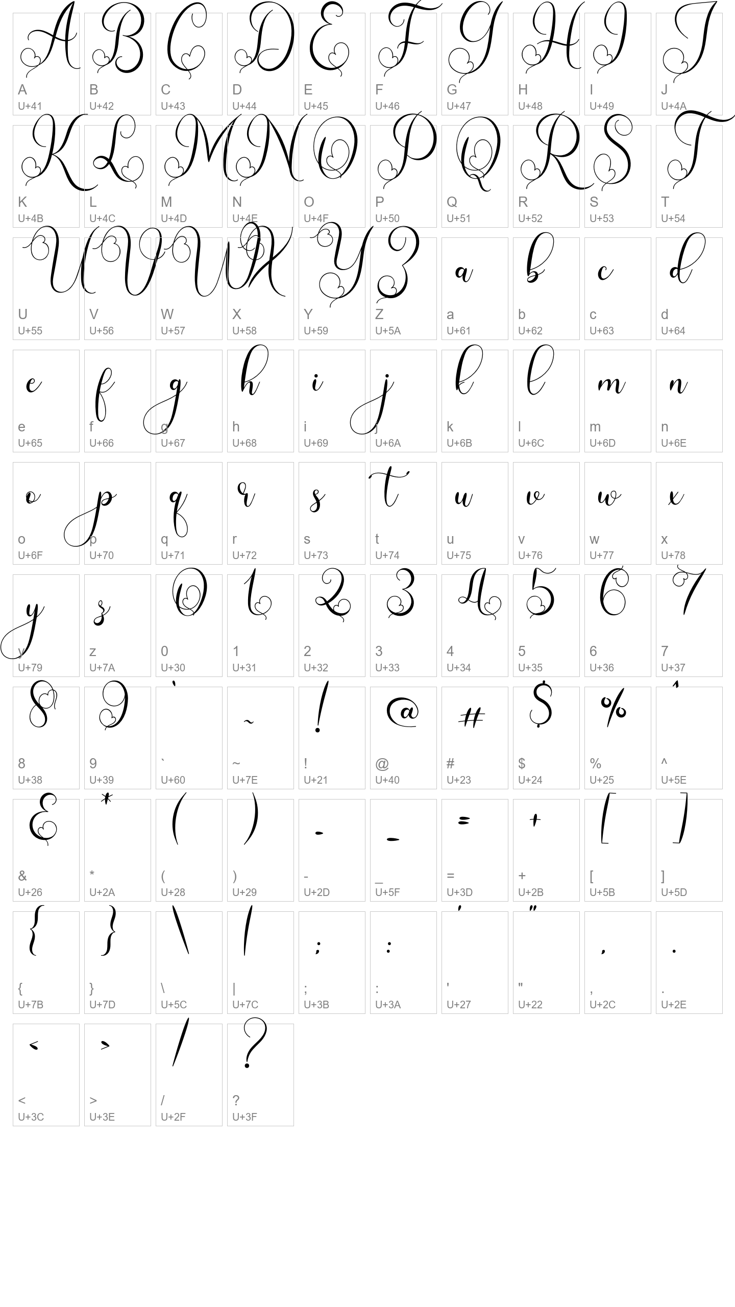 Character Map Image