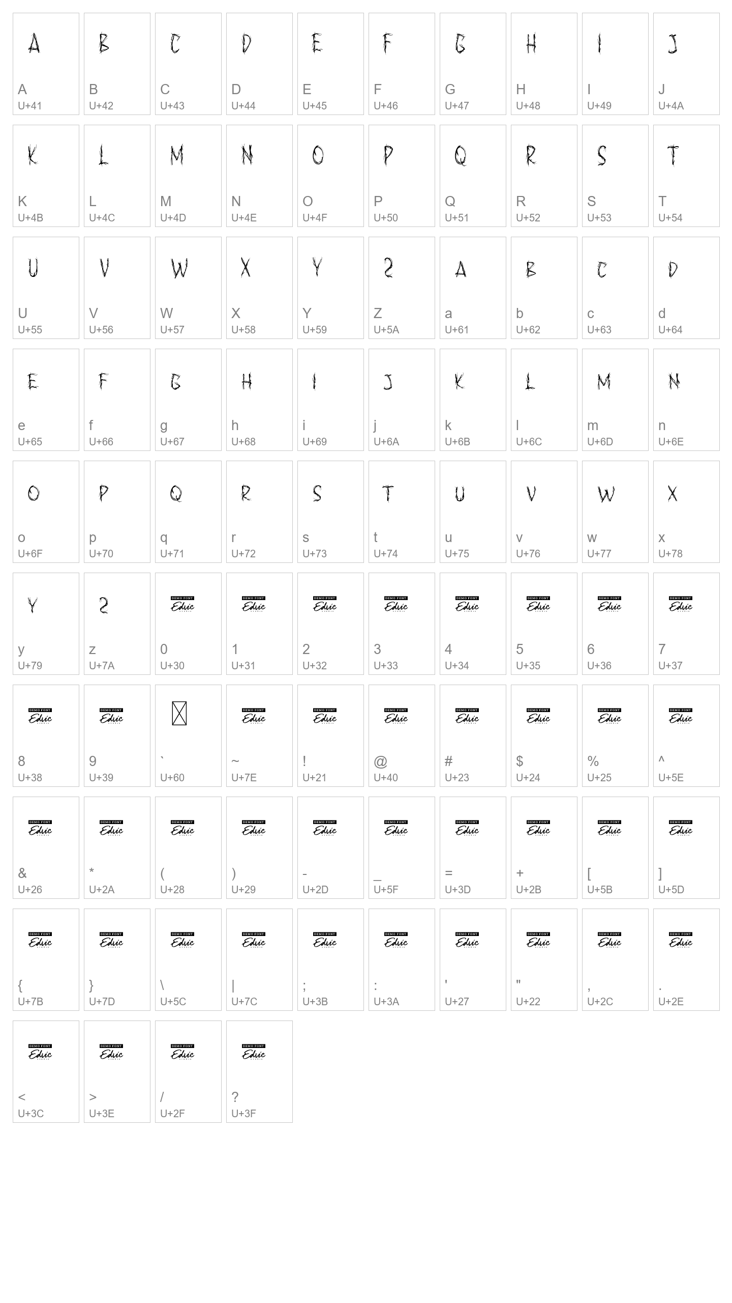 Character Map Image