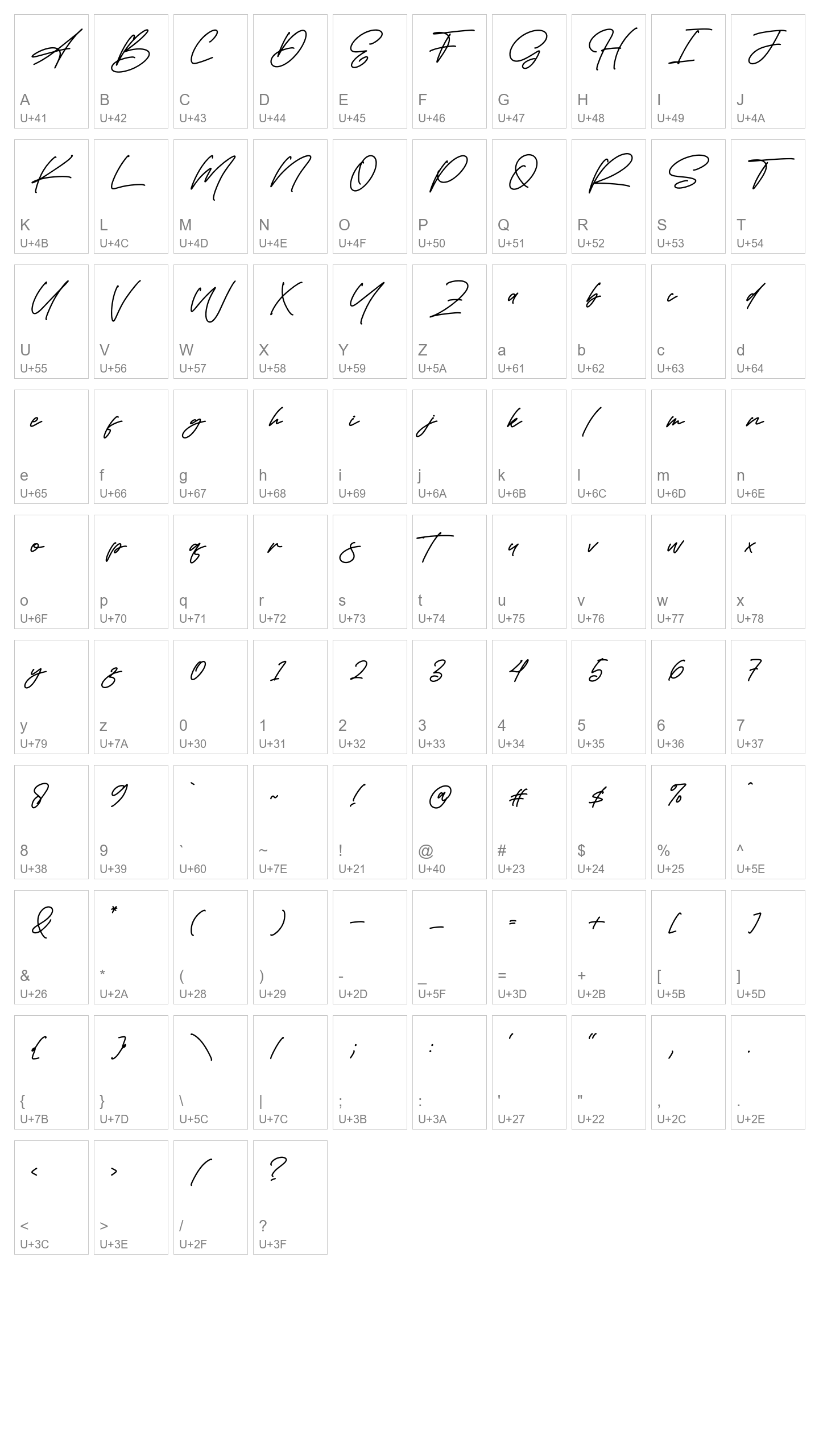 Character Map Image