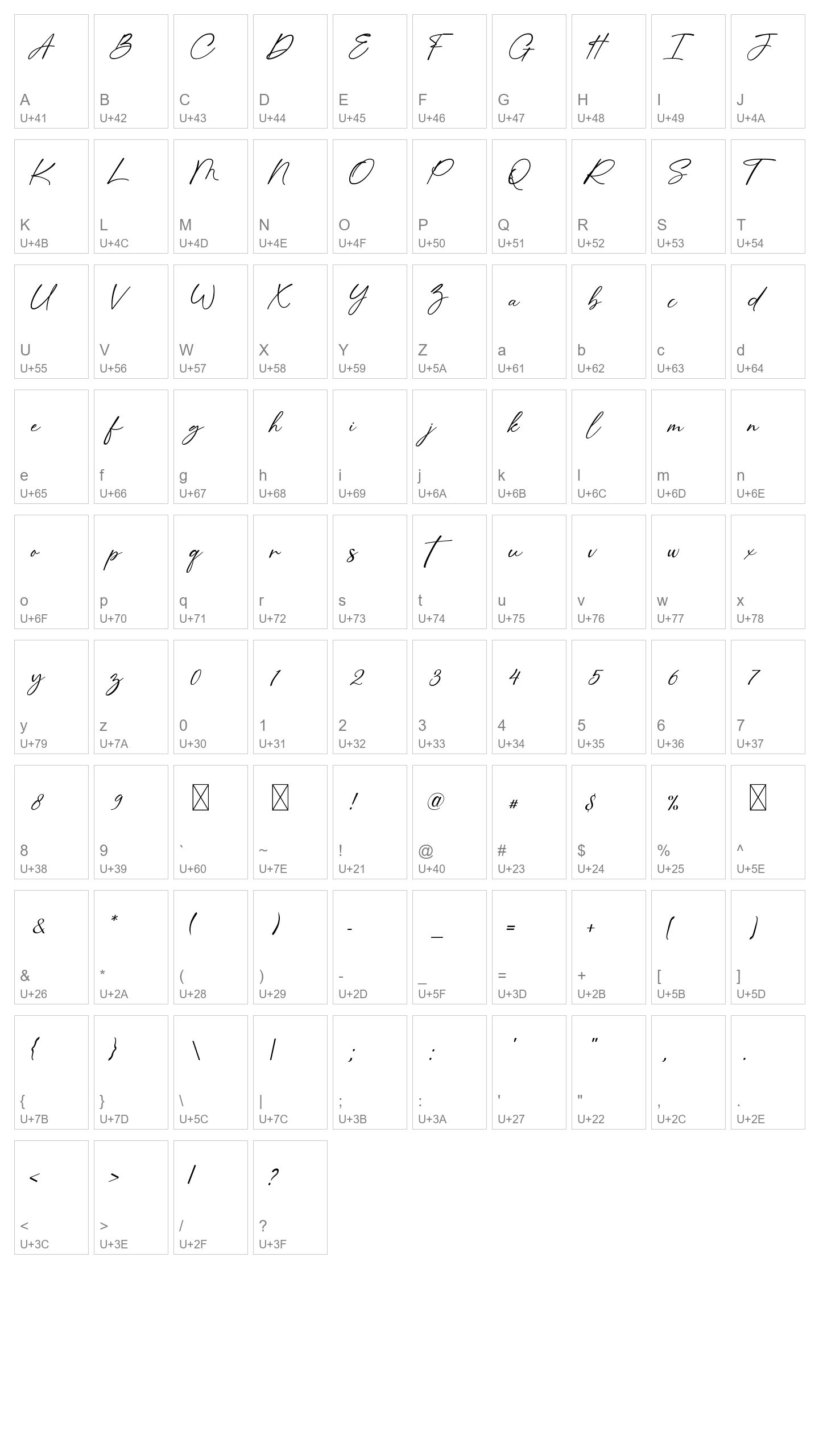 Character Map Image