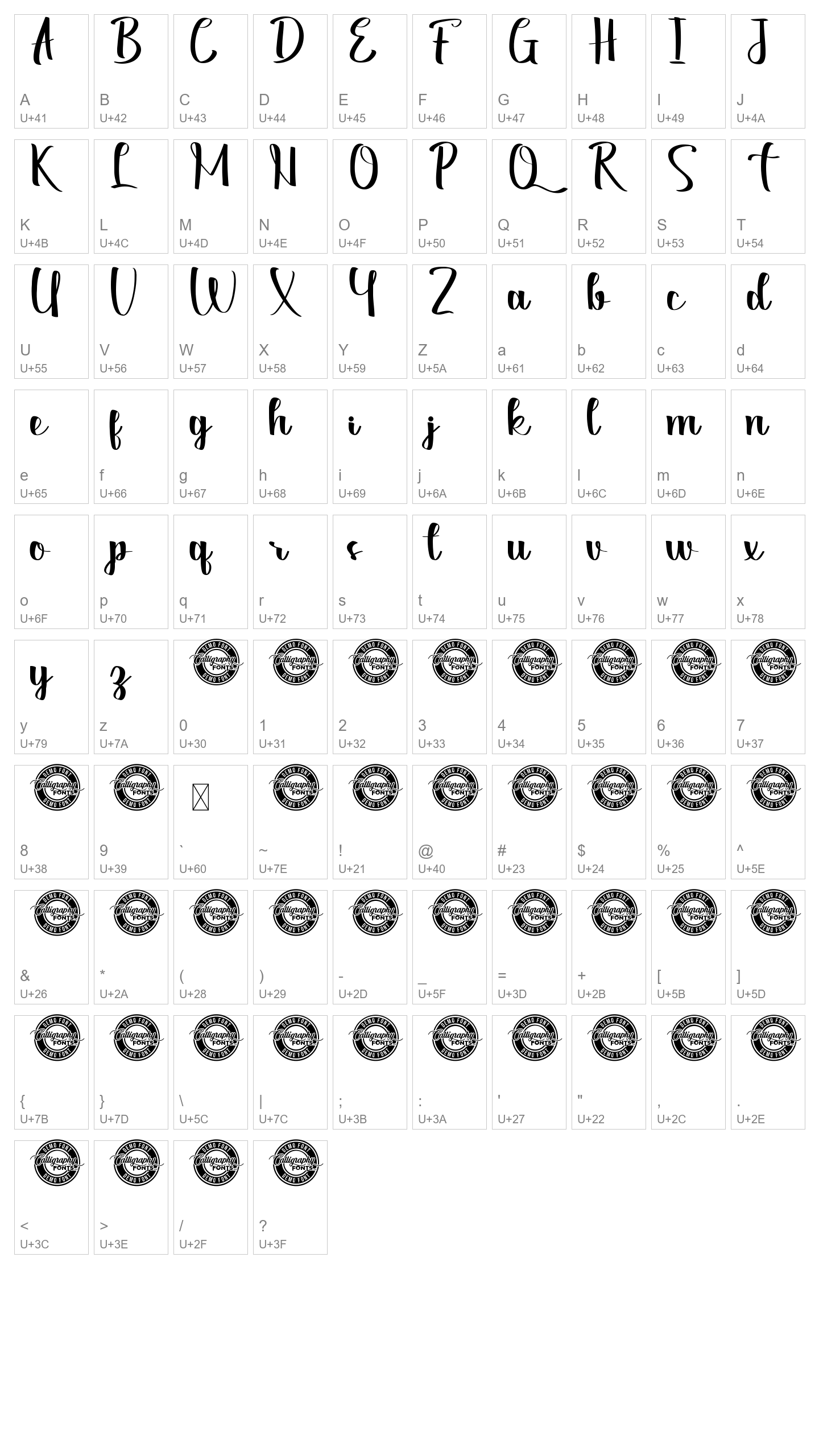 Character Map Image