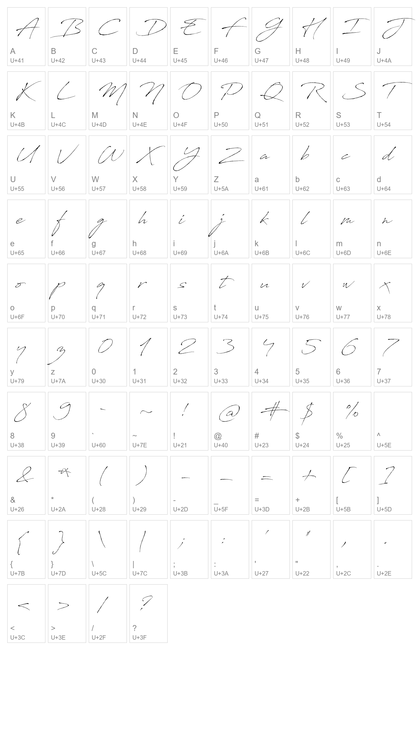 Character Map Image