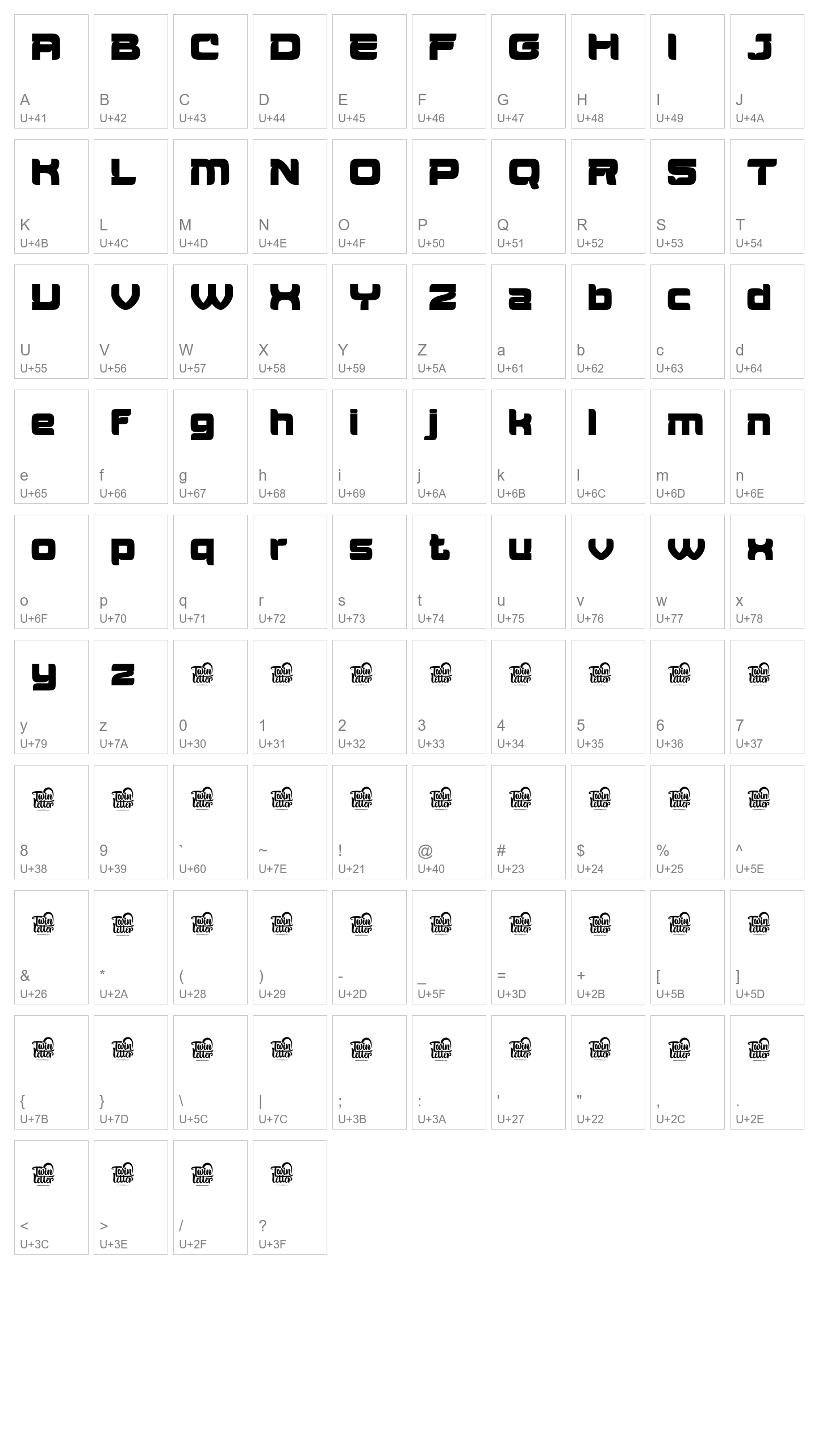 Character Map Image