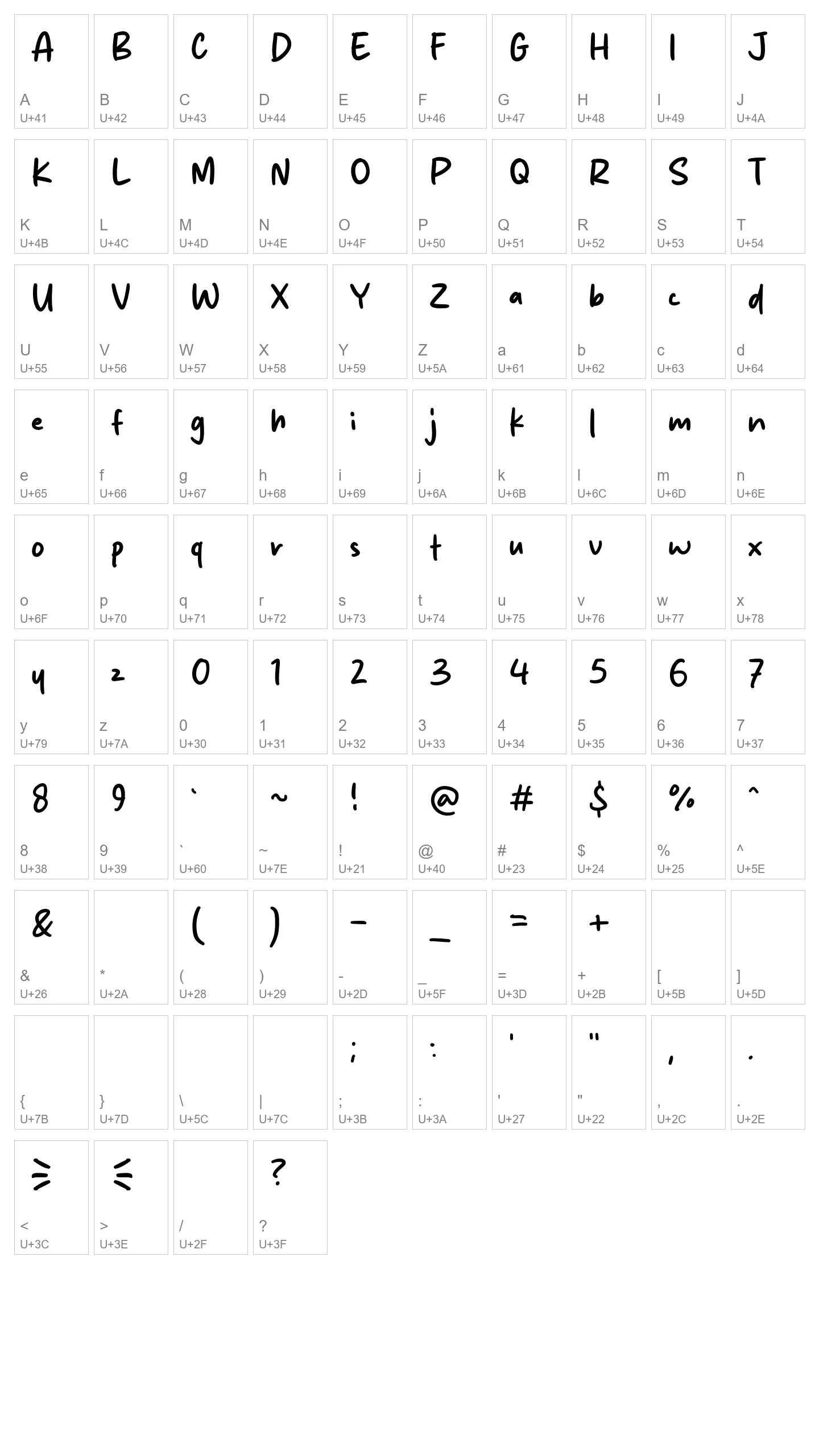 Character Map Image