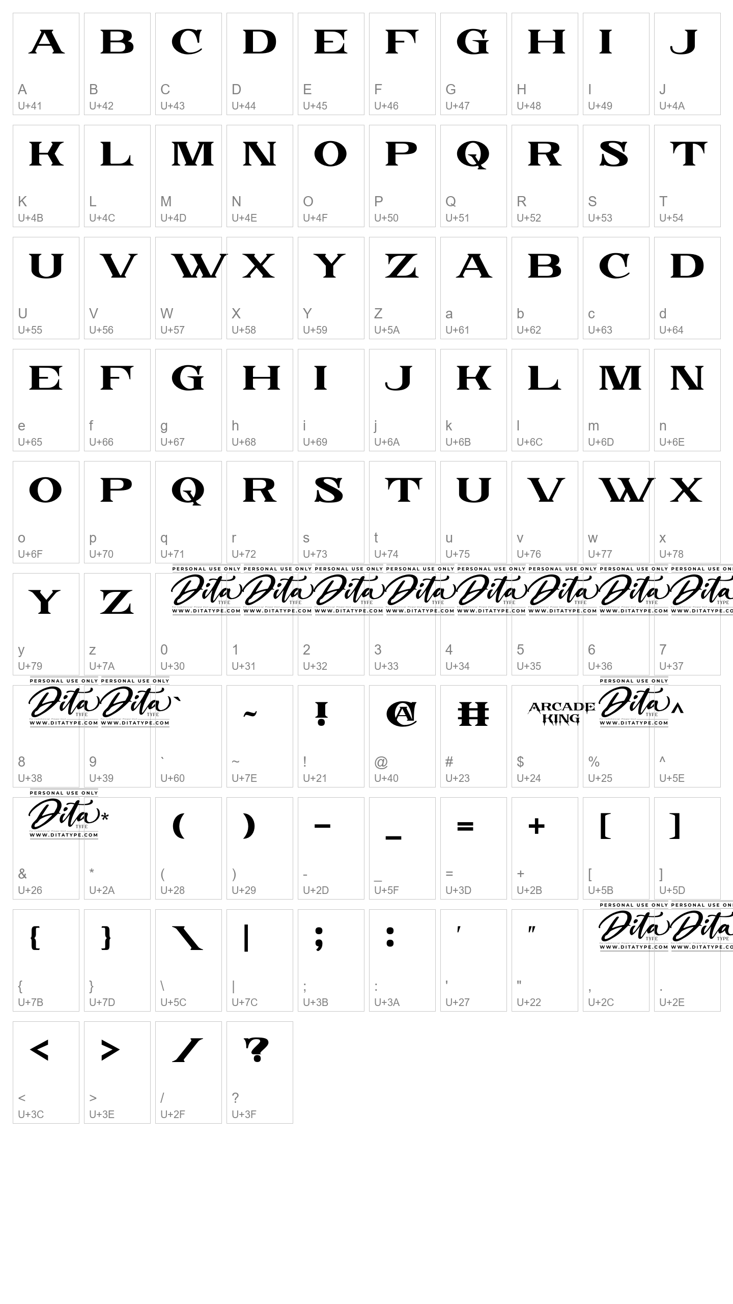 Character Map Image