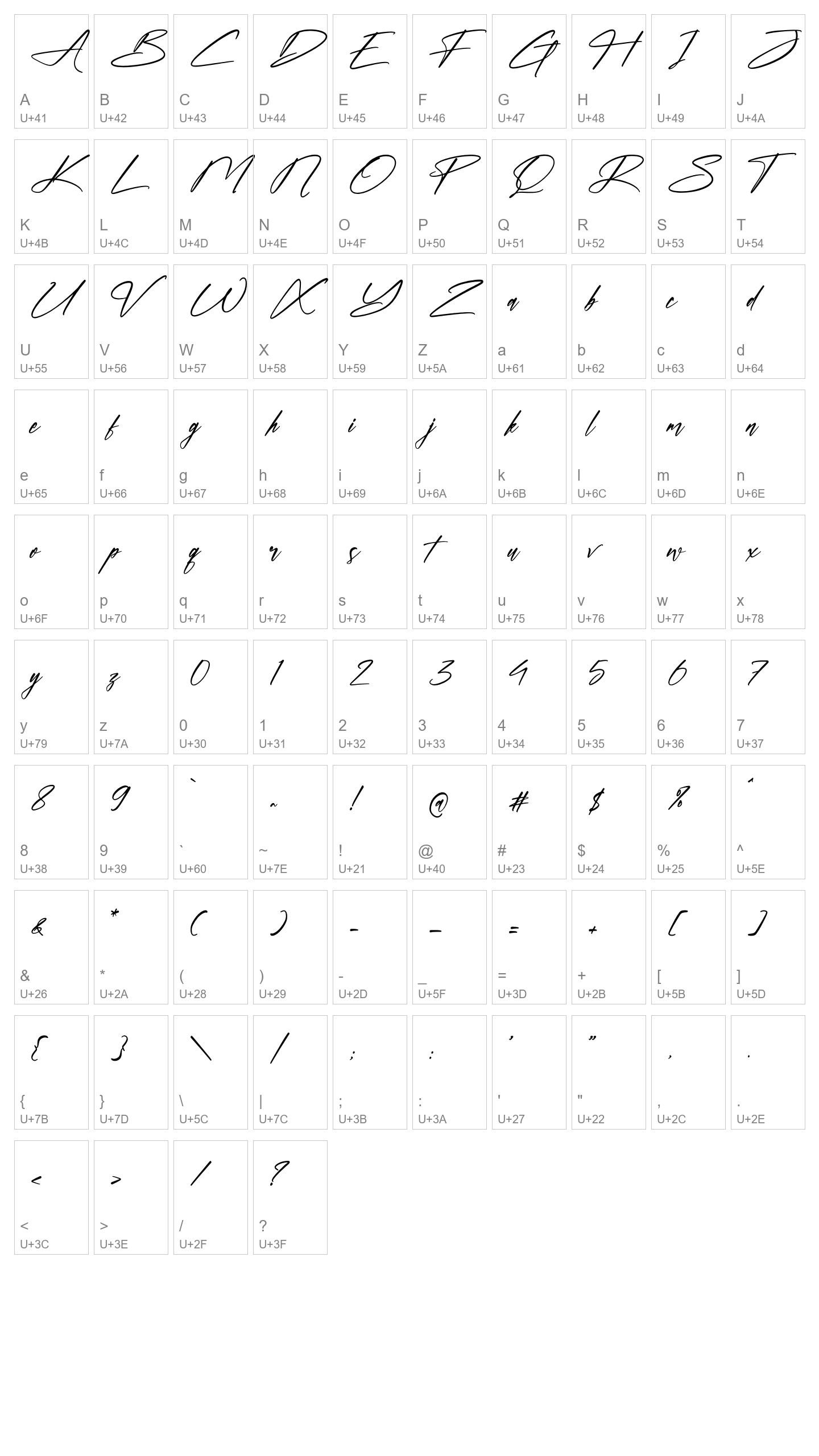 Character Map Image