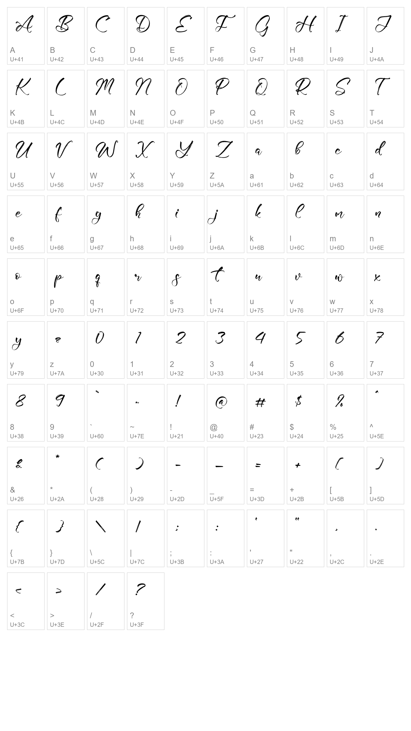 Character Map Image
