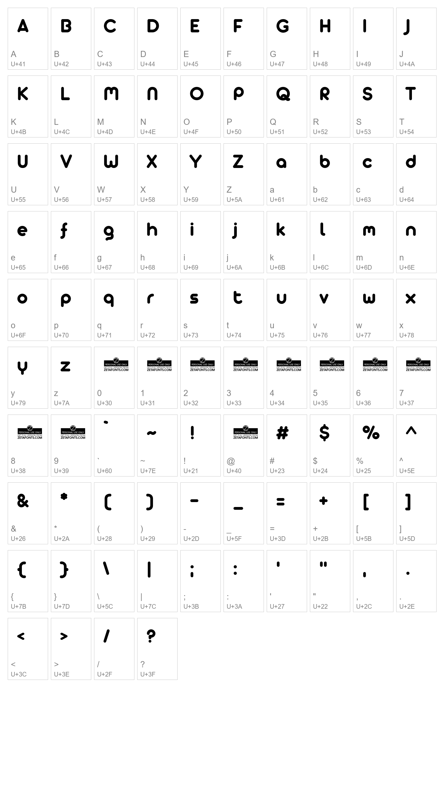 Character Map Image