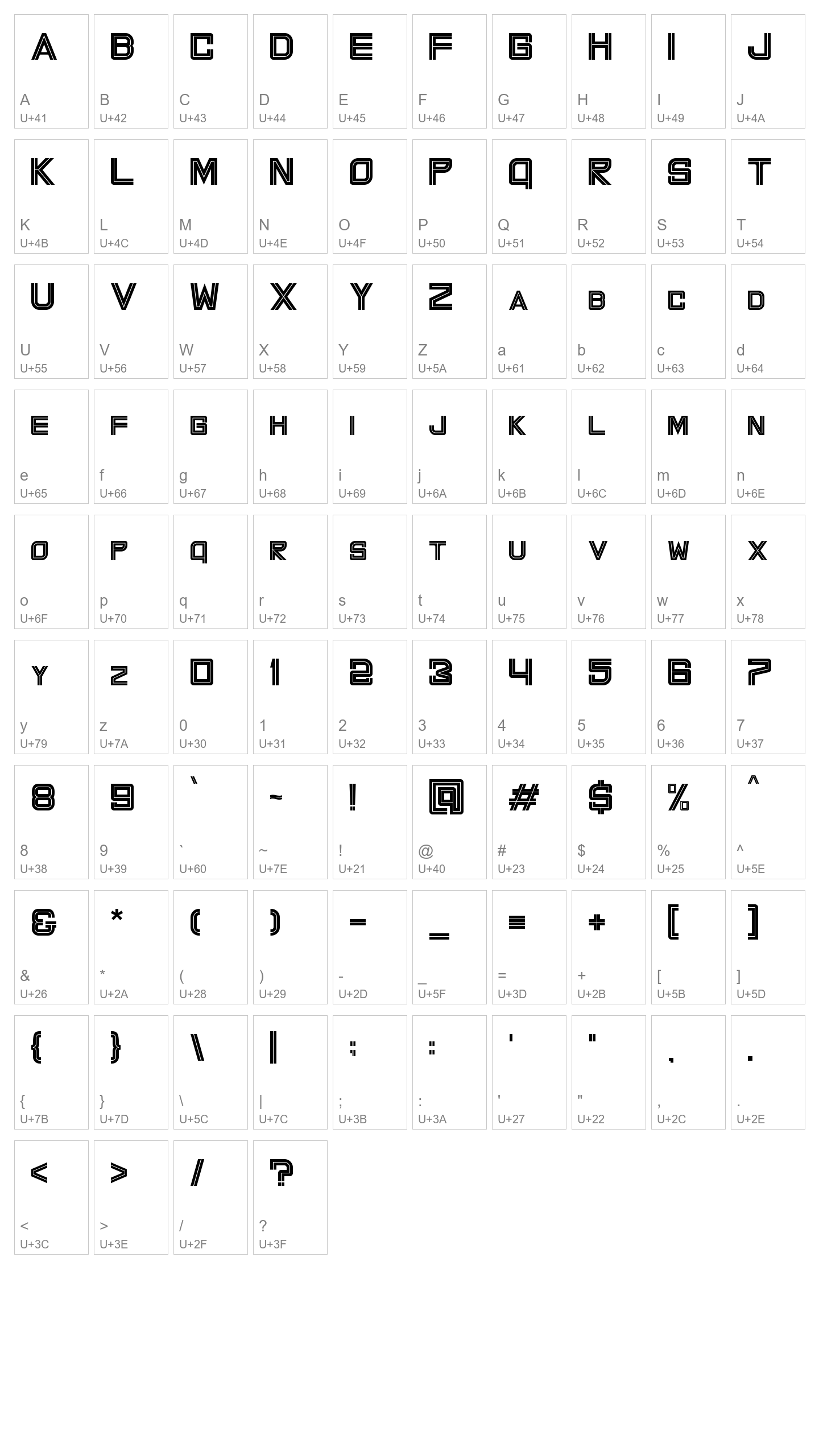 Character Map Image