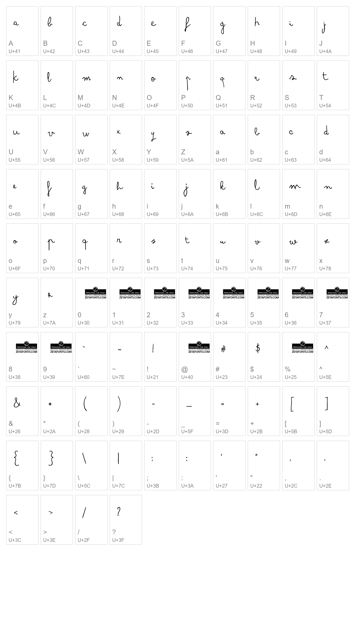Character Map Image