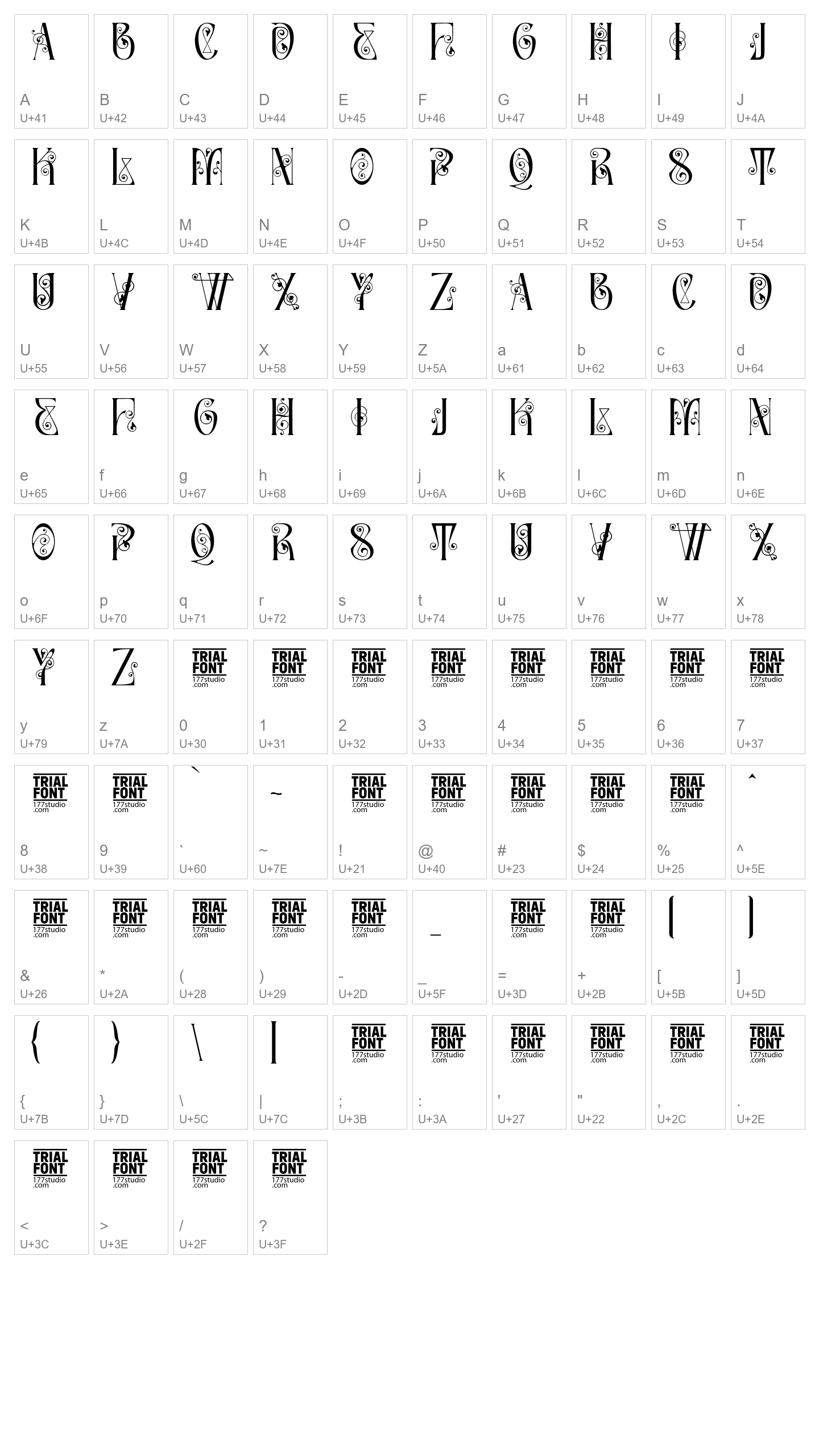 Character Map Image