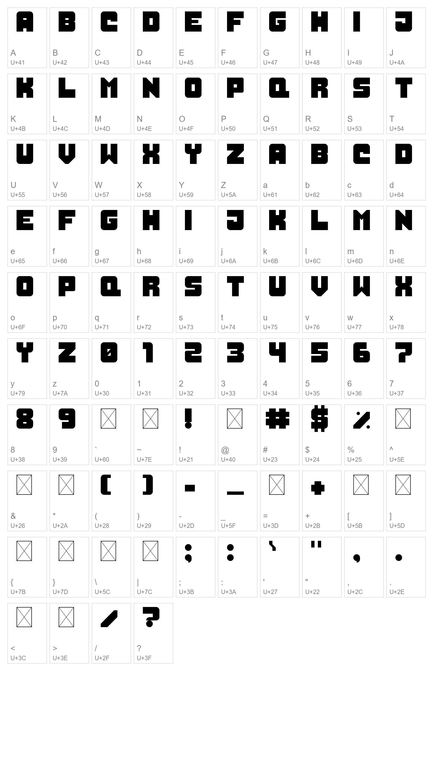 Character Map Image